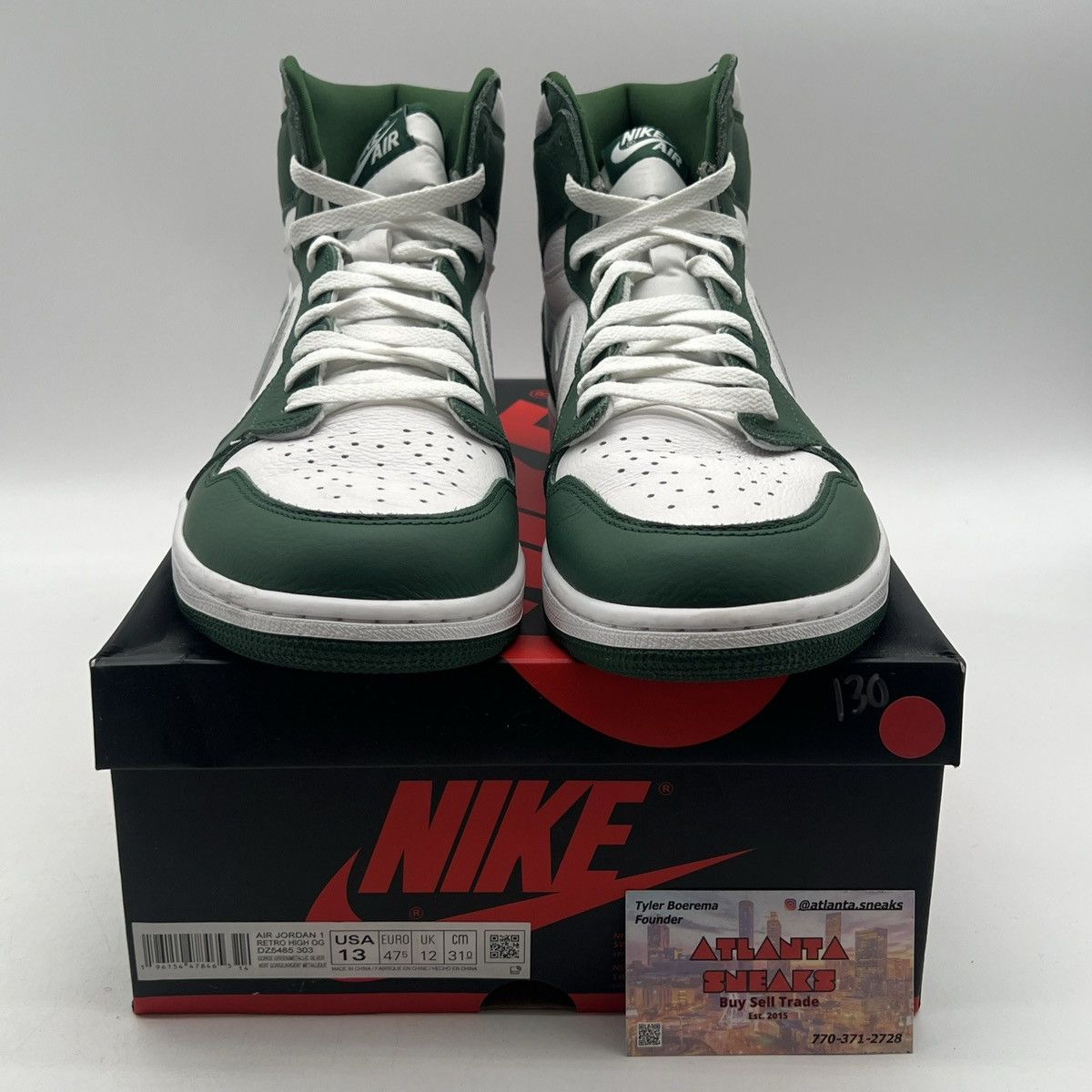 Nike Air Jordan 1 high gorge green Size US 13 / EU 46 - 2 Thumbnail