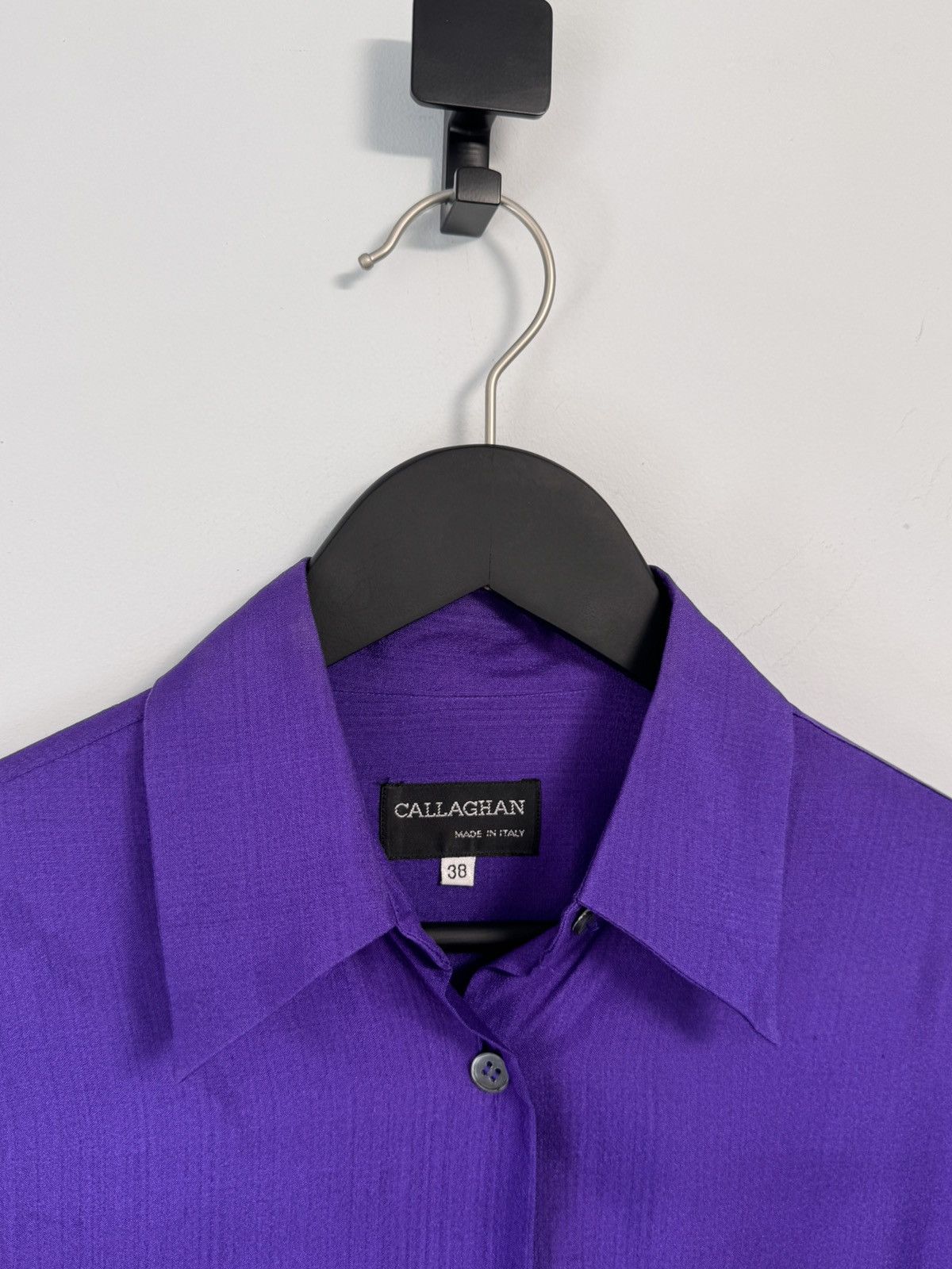 Callaghan Callaghan by Romeo Gigli Vintage Silk Shantung Button Up Top Size XS / US 0-2 / IT 36-38 - 3 Thumbnail