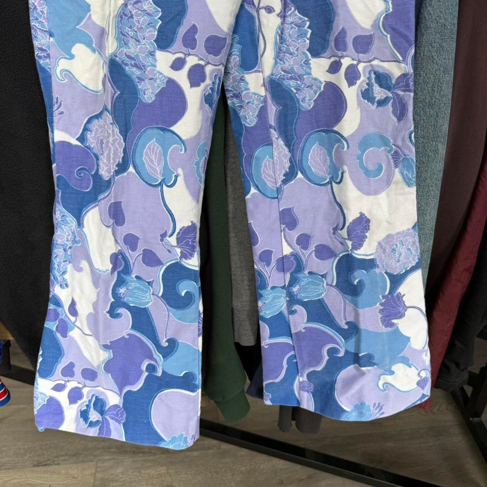 Other Vintage 70s or 80s Women's Floral Belle Bottom Pants Size 26" / US 2 / IT 38 - 3 Thumbnail