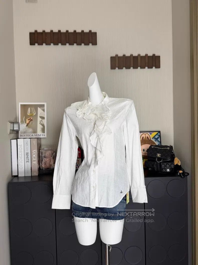 Vivienne Westwood Vivienne Westwood Full Star Planet Logo Peter Pan Collar S Size L / US 10 / IT 46 - 1 Thumbnail