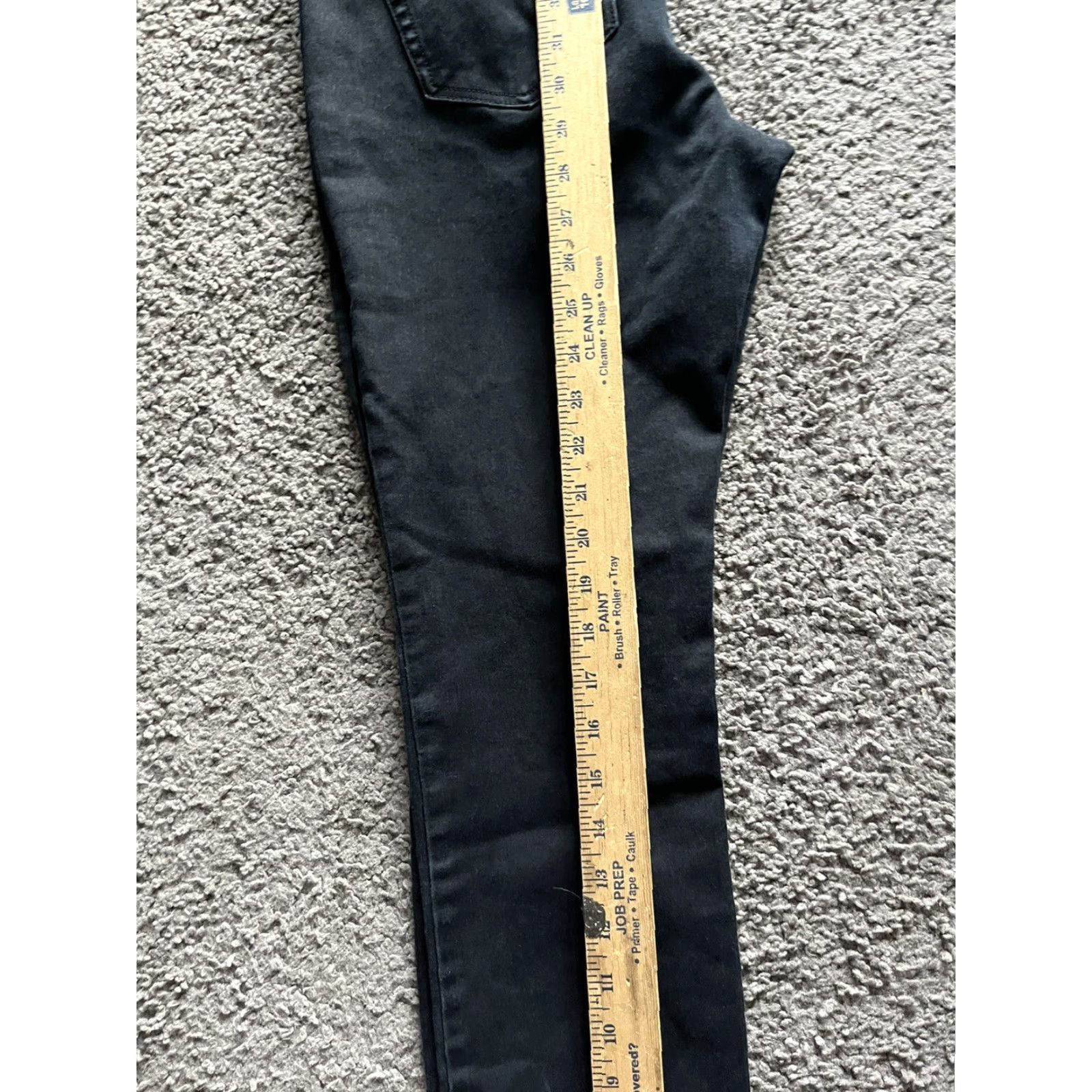 Vintage Kenneth Cole Reaction Jeans Skinny Womens Size 6 Dark Black Denim Cotton Blend Button Inseam 27 Distressed Mid Rise 8.5-10.5 In. Size 28" / US 6 / IT 42 - 6 Thumbnail