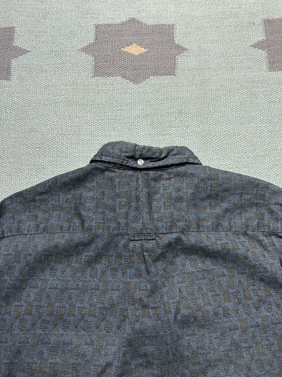 Vintage Vtg 1960s button shirt cotton all over print abstract Large Size US L / EU 52-54 / 3 - 11 Thumbnail