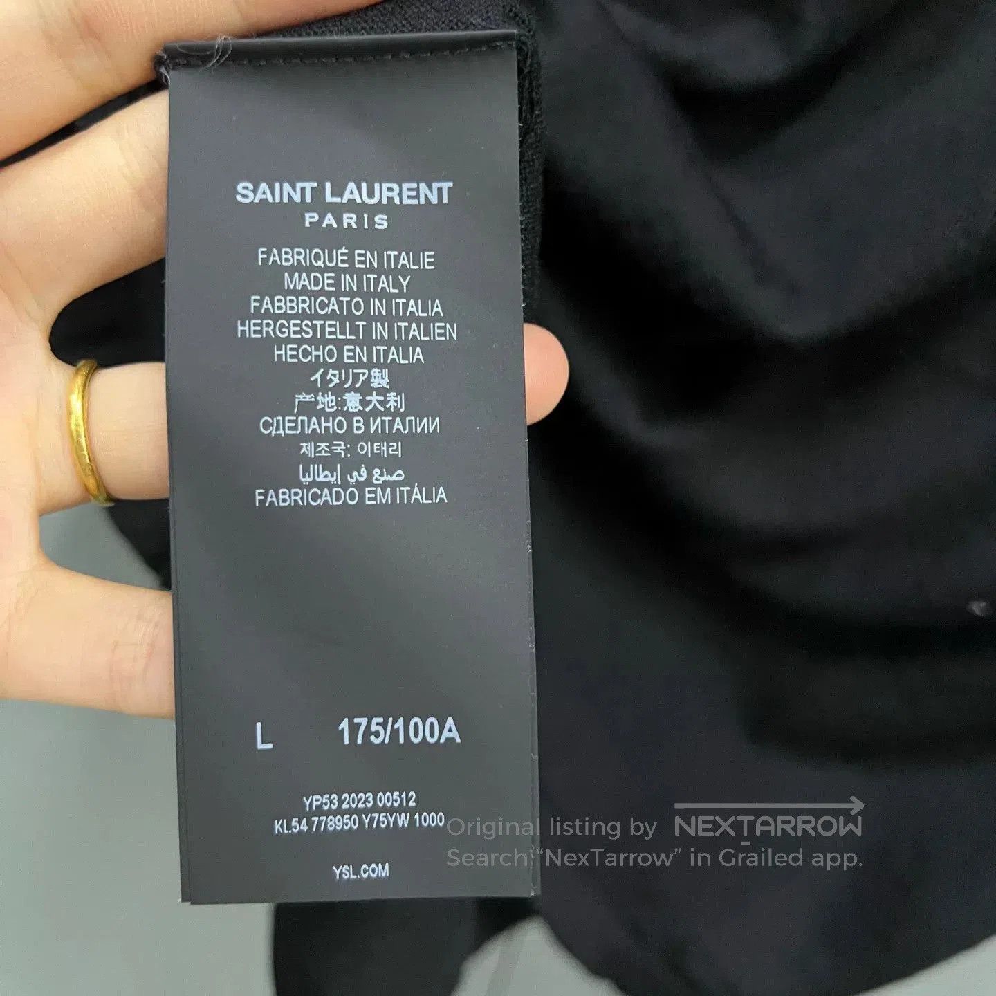 Saint Laurent Paris black wool polo shirt from saint laurent. Size US L / EU 52-54 / 3 - 3 Thumbnail