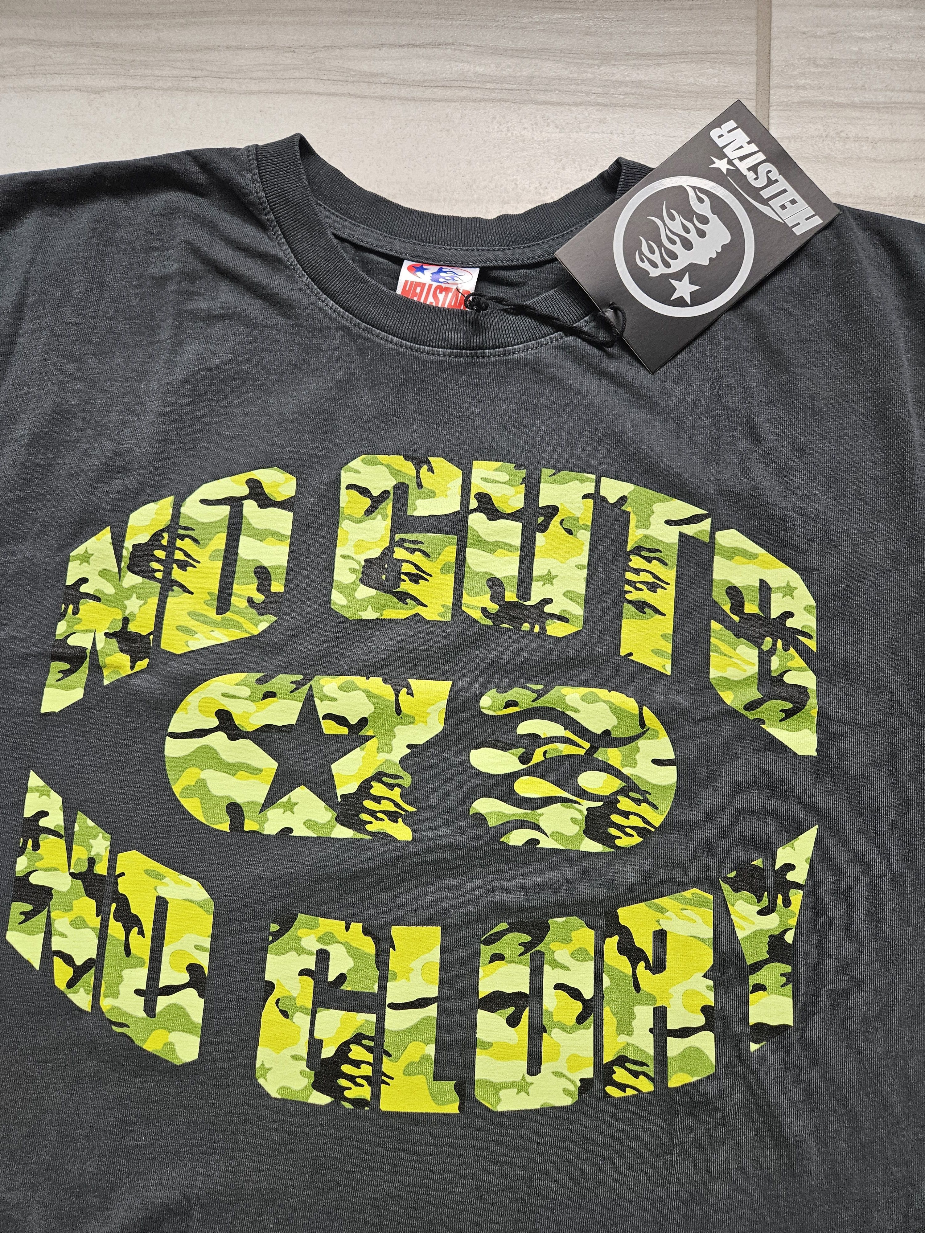 HELLSTAR Camo Green Sports Logo No Guts No Glory Black T Shirt Size US XXL / EU 58 / 5 - 3 Thumbnail