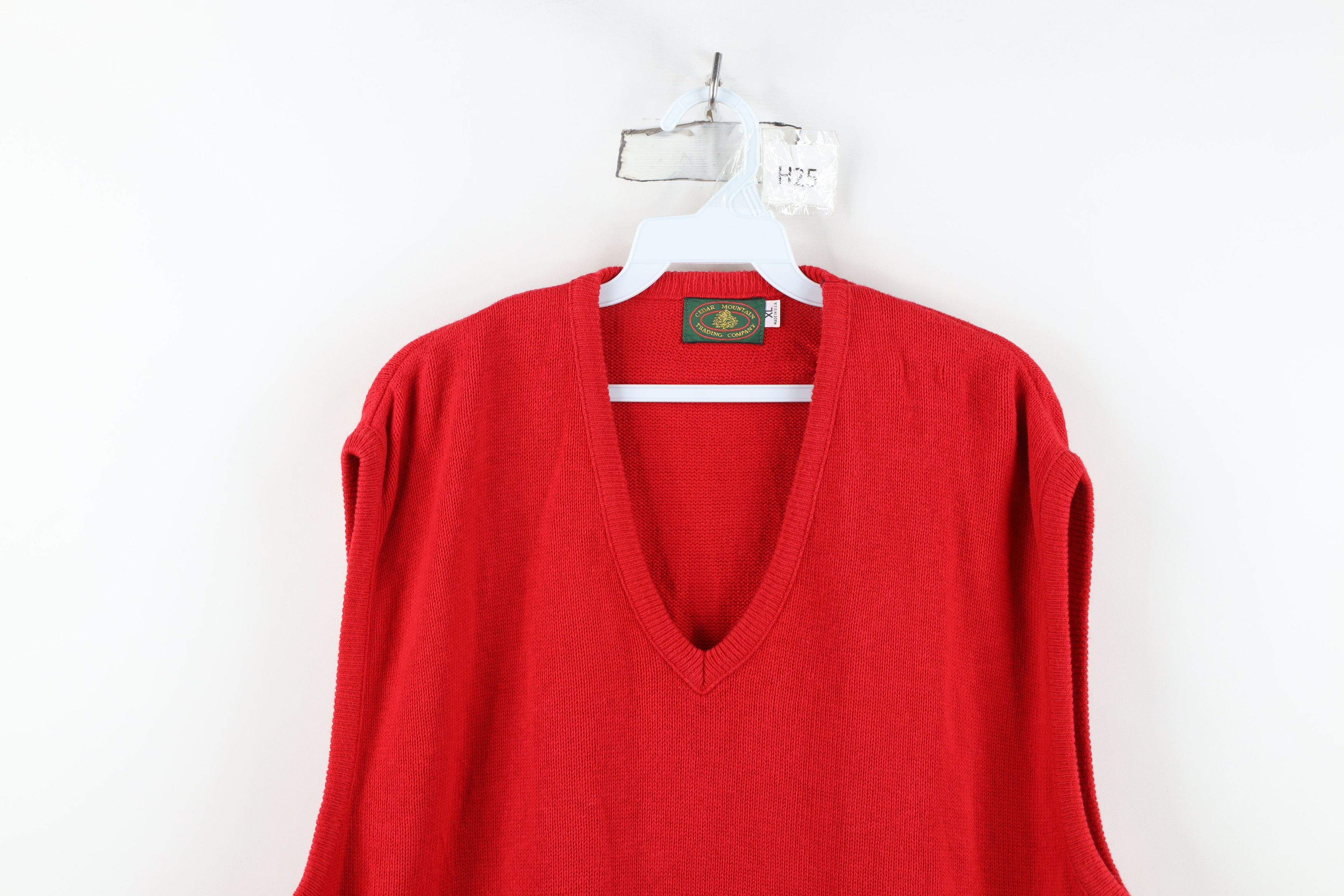 Vintage Vintage 90s Streetwear Cotton Knit V-Neck Sweater Vest USA Size US XL / EU 56 / 4 - 2 Thumbnail