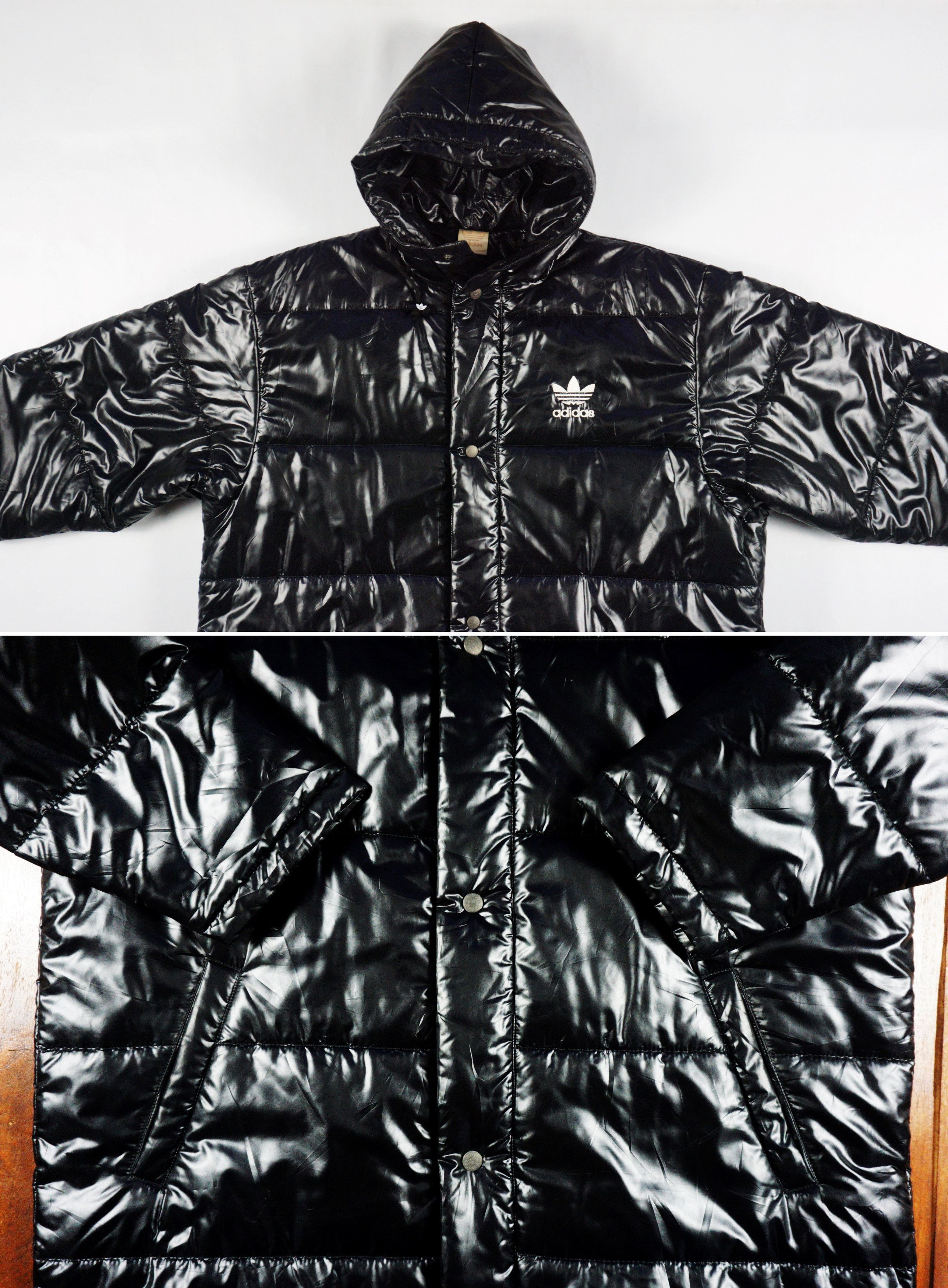 Adidas × Descente Vintage Trefoil Hoodie Black Nylon Snap Button Puffer Coat Size US M / EU 48-50 / 2 - 4 Thumbnail