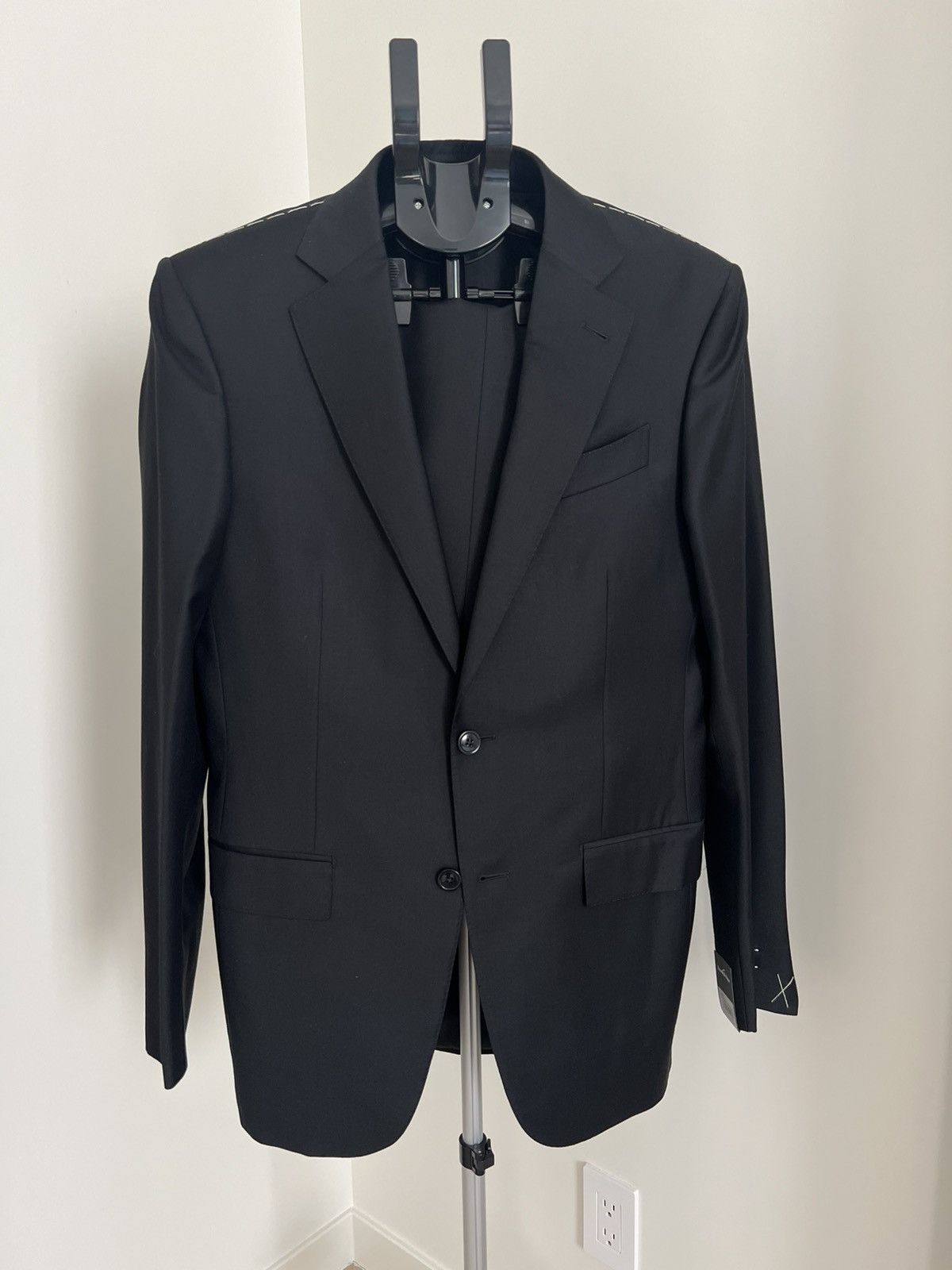 Ermenegildo Zegna Ermenegildo Zegna 38L US / 48L IT Trofeo Black Suit & Pants Size 38L - 12 Thumbnail