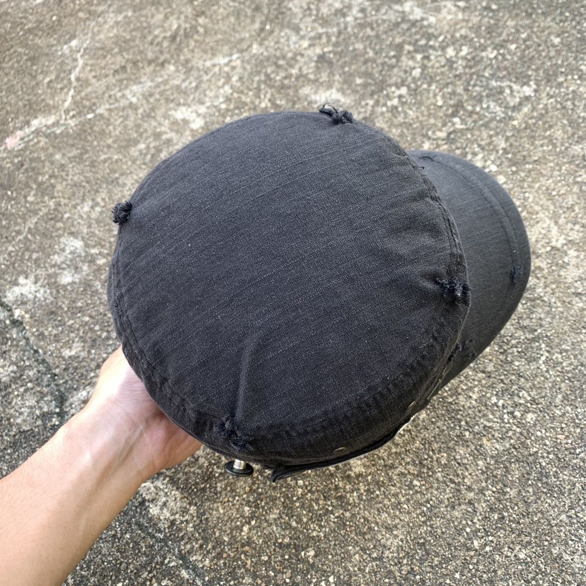 Japanese Brand Y2K MILITARY DISTRESSED STUDDED HAT Size ONE SIZE - 4 Thumbnail