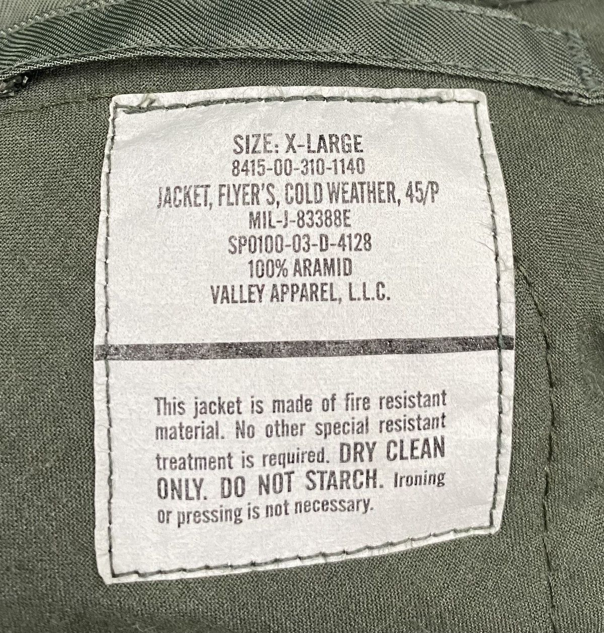 Vintage Cold Weather Flight Flyers 45/P Green Bomber Jacket Mens XL Size US XL / EU 56 / 4 - 5 Thumbnail