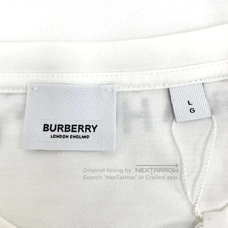 Burberry Burberry Women's Cotton Logo T-Shirt in White. Size L / US 10 / IT 46 - 4 Thumbnail