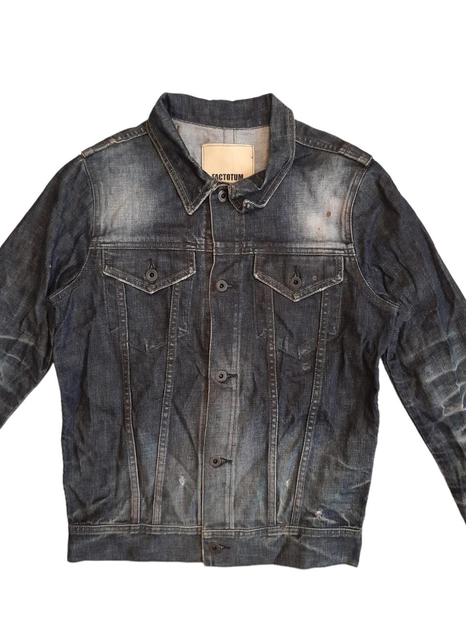 FACTOTUM Factotum Koji Udo Designer Distressed Denim Jacket (E1005) Size US M / EU 48-50 / 2 - 3 Thumbnail