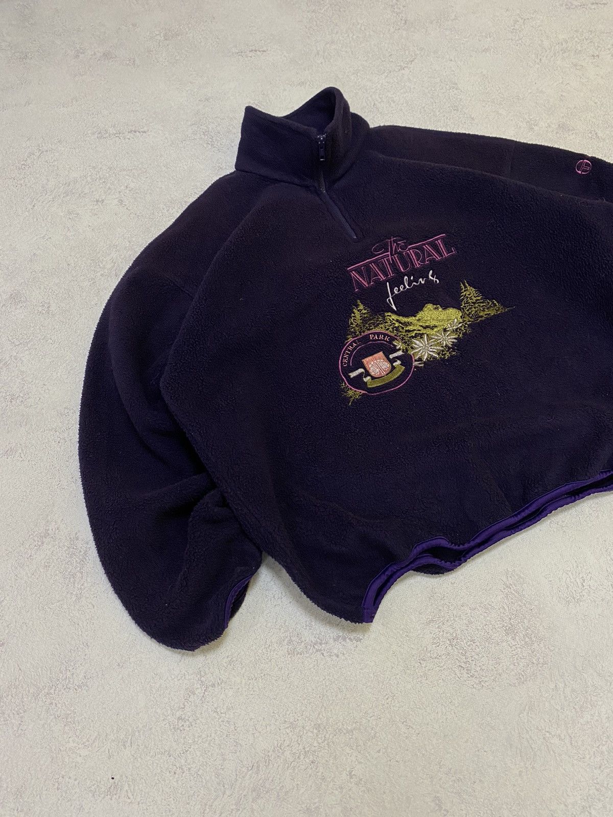 Sergio Tacchini Vintage Sergio Tacchini Purple Fleece Jacket Size US L / EU 52-54 / 3 - 3 Thumbnail