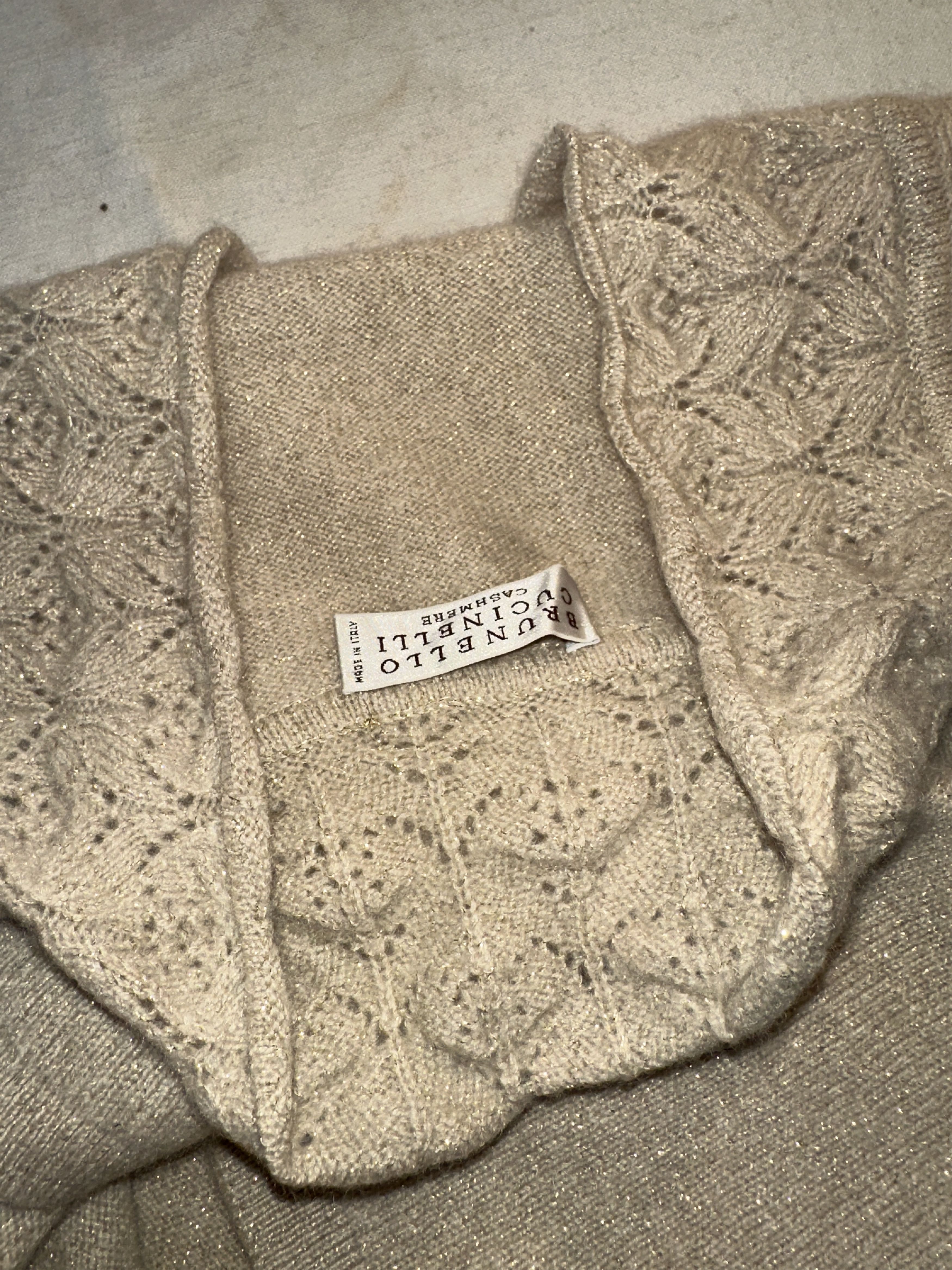 Brunello Cucinelli Brunello Cucinelli Cashmere Pointelle Cuffs Pullover Size XL Size XL / US 12-14 / IT 48-50 - 17 Thumbnail