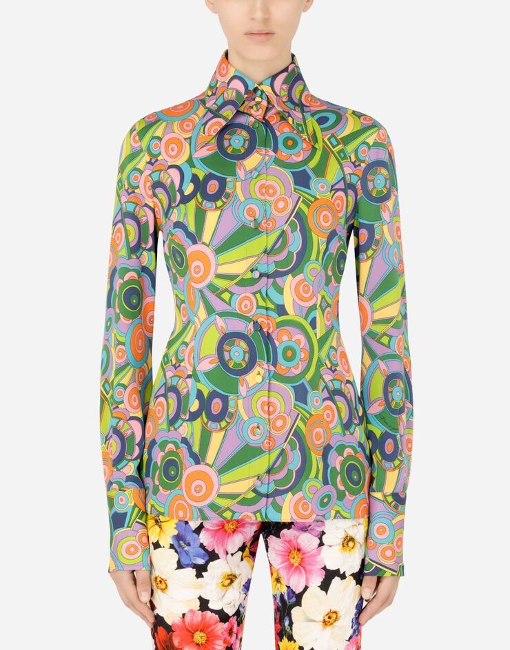 Dolce & Gabbana o1y0925 Patterned Shirt in Multicolor Size S / US 4 / IT 40 - 4 Thumbnail