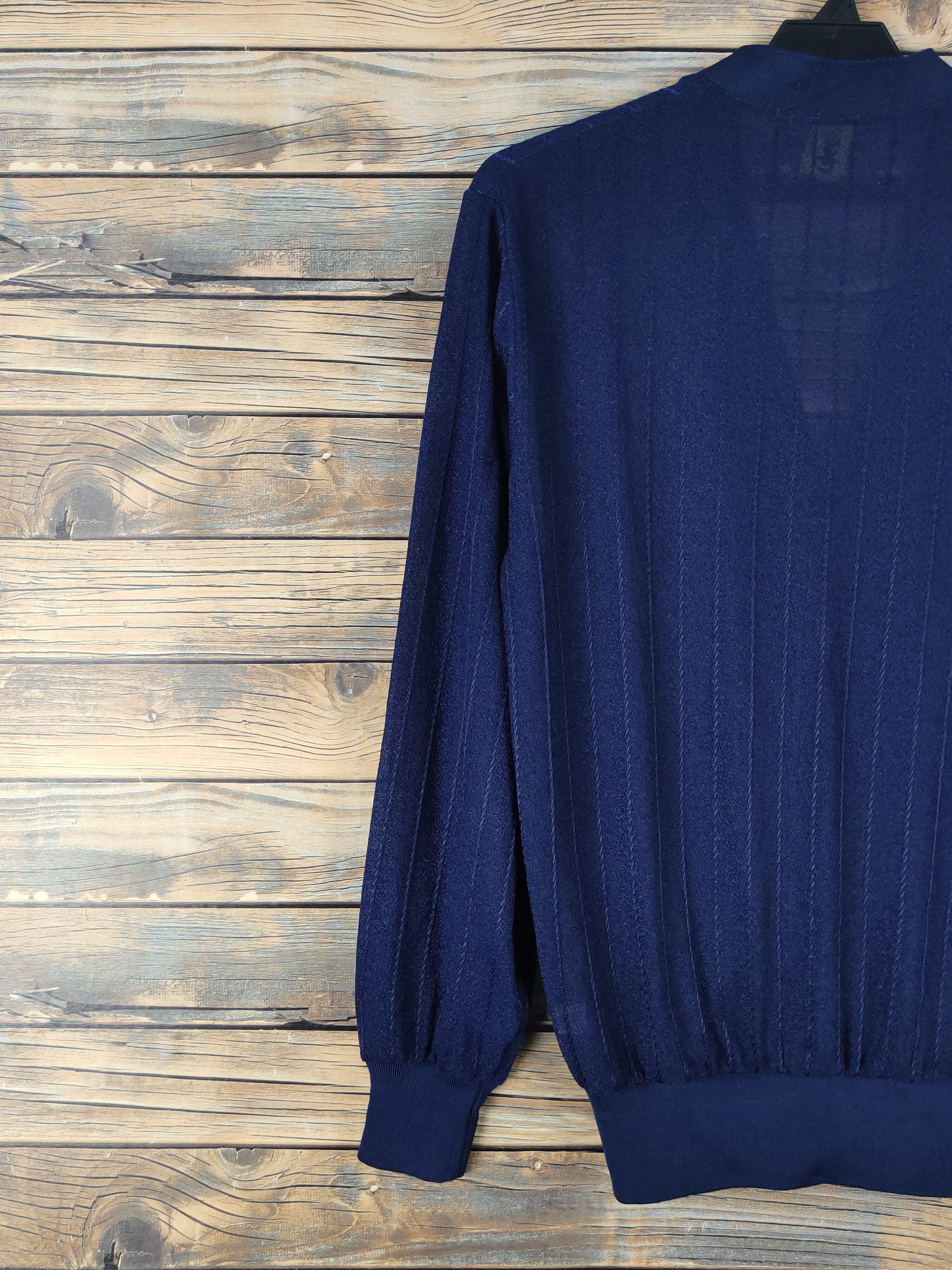 Lindbergh Lindbergh vintage japan Navy Net Knitwear Cardigan #W1649 Size US M / EU 48-50 / 2 - 8 Thumbnail