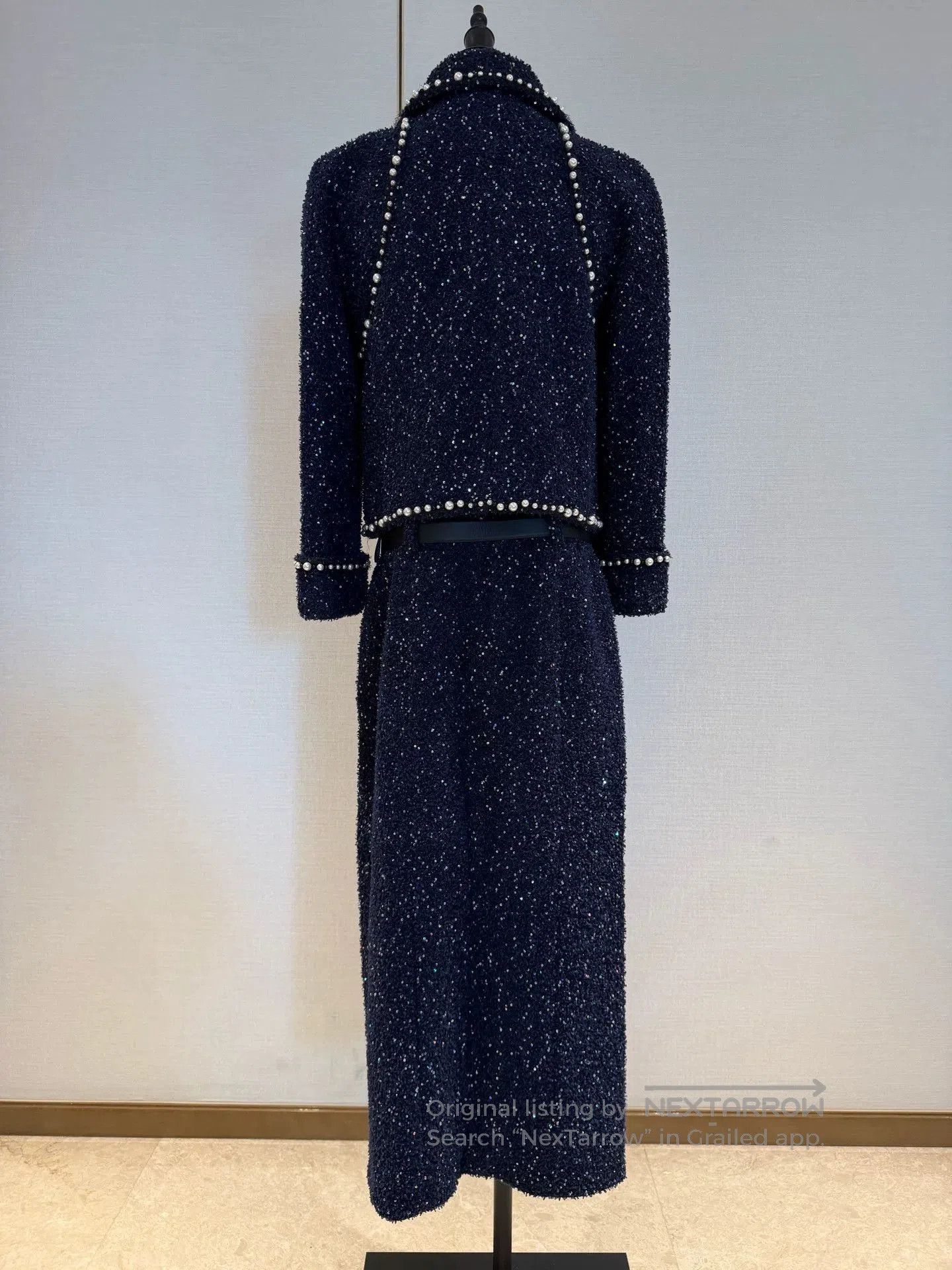 Chanel Chanel Blue Sequin Skirt with Belt. Size 26" / US 2 / IT 38 - 2 Thumbnail