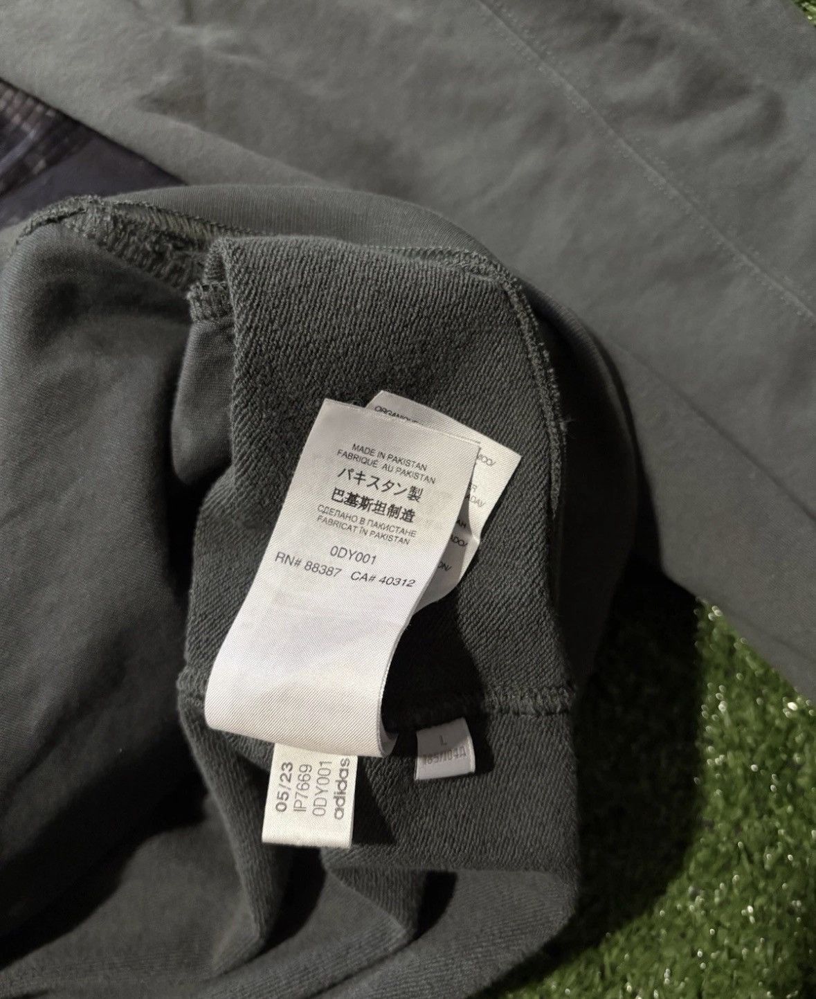 Y-3 X ADIDAS STRETCH TERRY ZIP HOODIE LARGE
