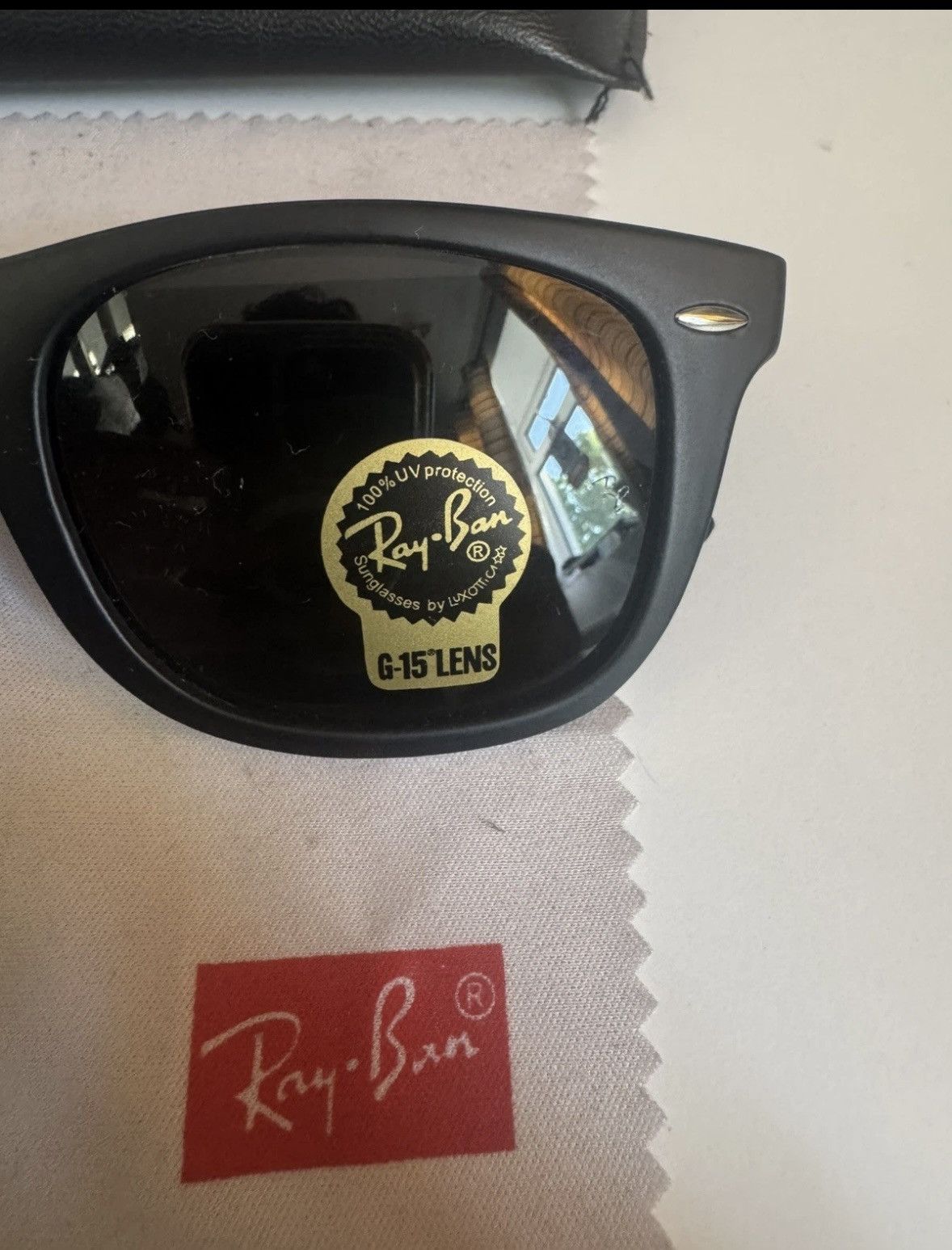 RayBan Ray-Ban RB2140 Wayfarer Sunglasses Black Size ONE SIZE - 2 Thumbnail
