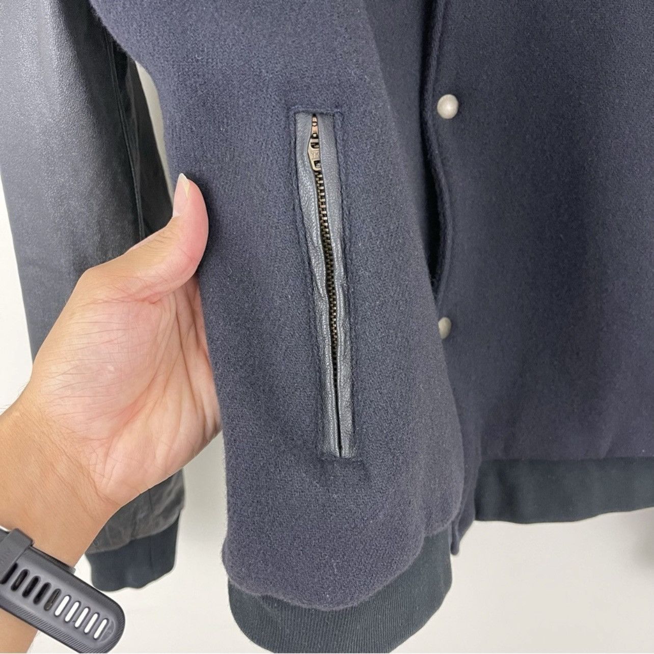 lot78 Lot 78 Designer Bomber Varsity Jacket Wool Cashmere Leather Size US M / EU 48-50 / 2 - 6 Thumbnail