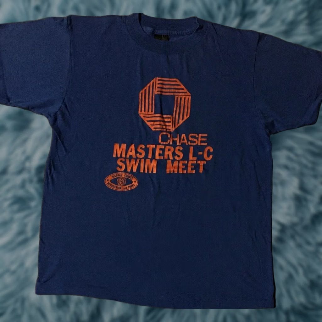 Vintage VINTAGE Chase Bank Masters Swim Meet Faded Shirt S USA Money Track PE Grunge 80s 90s Nike? Size US S / EU 44-46 / 1 - 1 Thumbnail