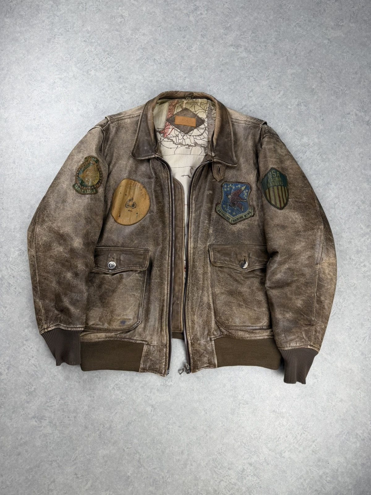 Vintage Vintage Traders A-2 Distressed Leather Flight Jacket Size 54 Size US L / EU 52-54 / 3 - 9 Thumbnail
