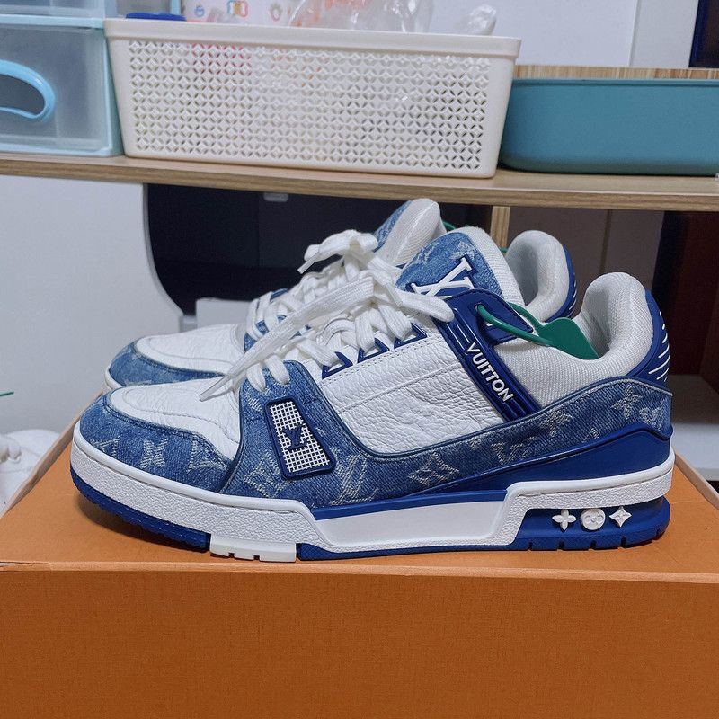 Louis Vuitton Louis Vuitton Denim Trainer Fashion Sneakers for Men 0079 Size US 8 / IT 38 - 1 Thumbnail
