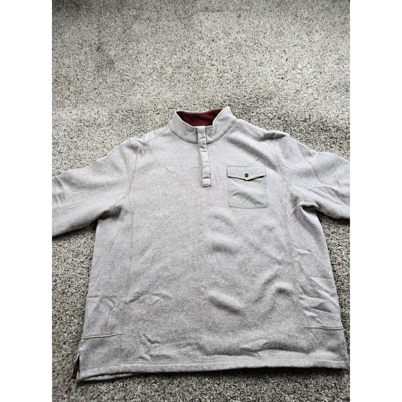 Vintage Woolrich Pullover Mens 2XL Beige Fleece Snap Mock Neck Chest Pocket Outdoors Size US XXL / EU 58 / 5 - 3 Thumbnail