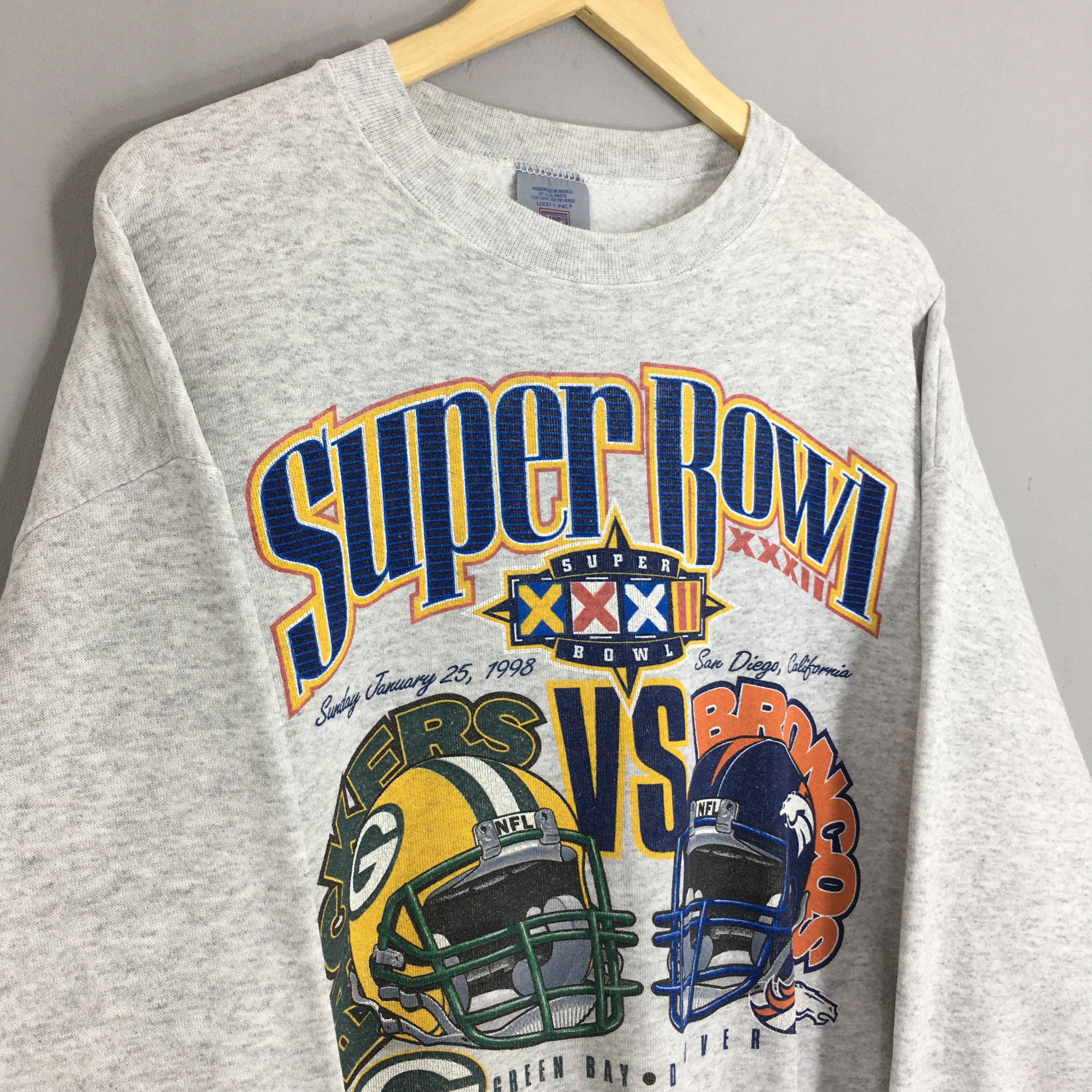 NFL × Vintage Vintage Super Bowl XXXII NFL Sweatshirt Large Size US L / EU 52-54 / 3 - 3 Thumbnail