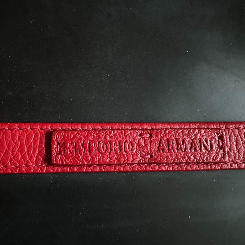 Armani Armani Dark red and black color matching crossbody shoulde Size ONE SIZE - 2 Thumbnail