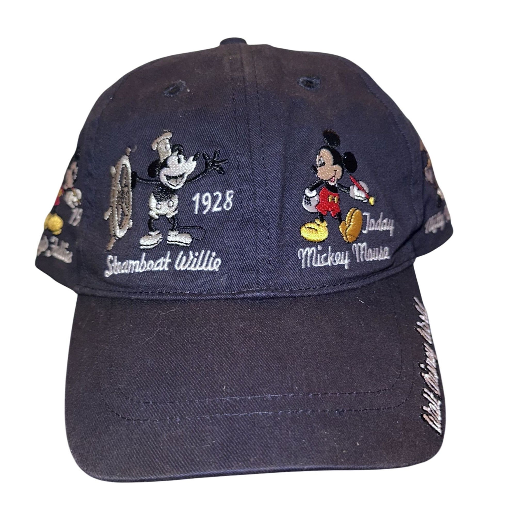 Disney Vtg Disney Mickey Mouse ''Through the Years'' Adjustable Buc Size ONE SIZE - 1 Thumbnail
