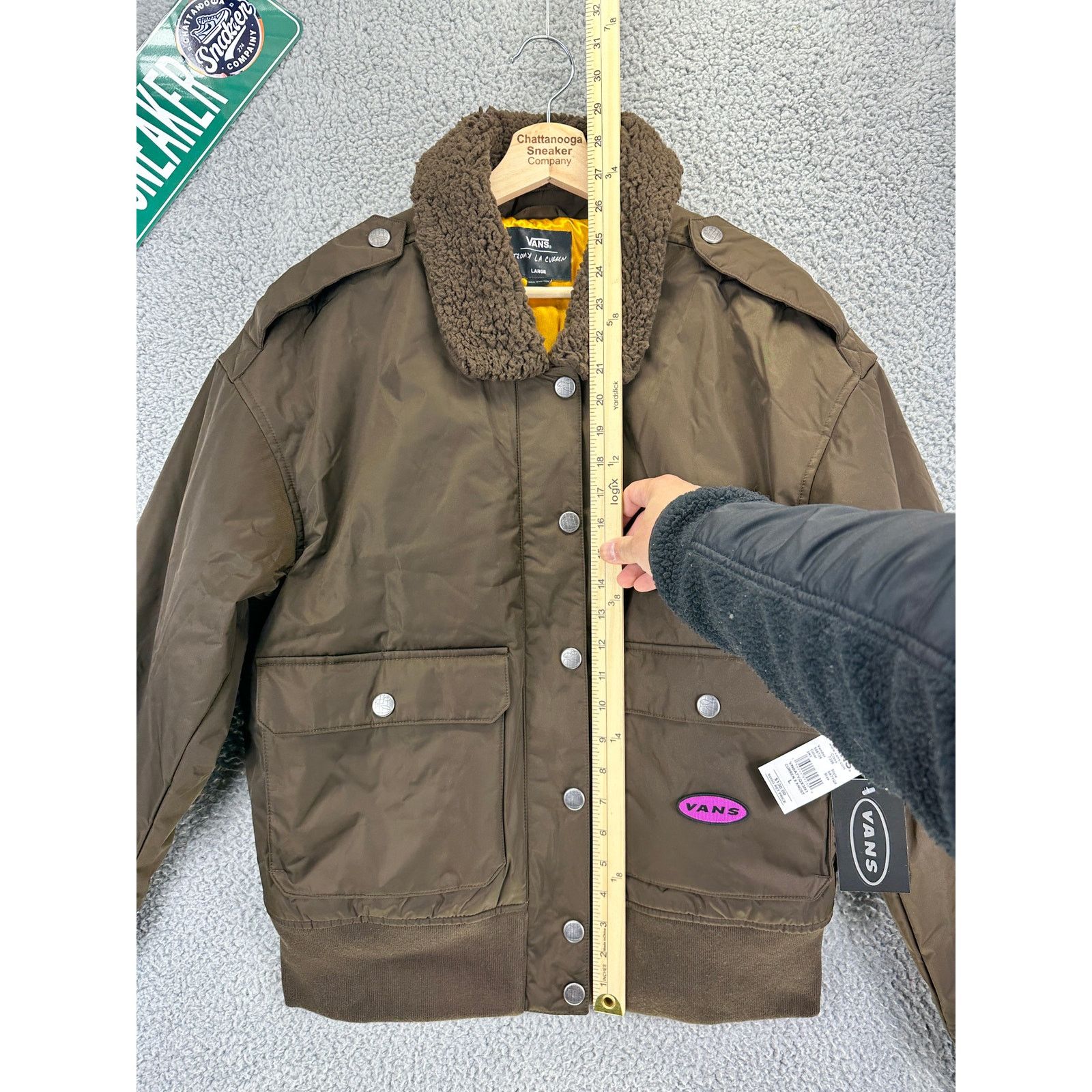 Vans Vans Jacket Womens Large Brown Curren X Knost Satin Bomber L Size L / US 10 / IT 46 - 6 Thumbnail