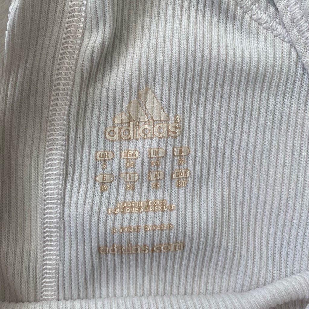 Adidas Adidas women XS racerback ribbed tank top white Size XS / US 0-2 / IT 36-38 - 7 Thumbnail