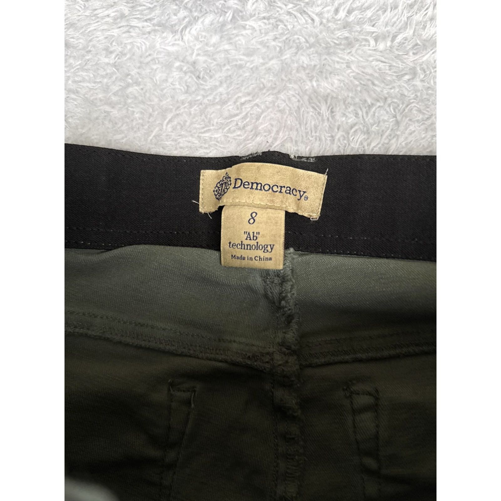 Vintage Democracy Jeans Cropped Womens 8 Green Mid Rise Stretch Denim 29x26 Pants Size 30" / US 8 / IT 44 - 6 Thumbnail
