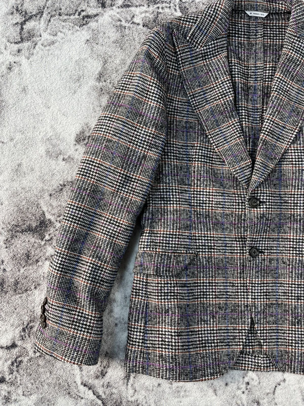 Manuel Ritz Manuel Ritz Wool Plaid Blazer Italy Tailored Fit Size 40R - 2 Thumbnail
