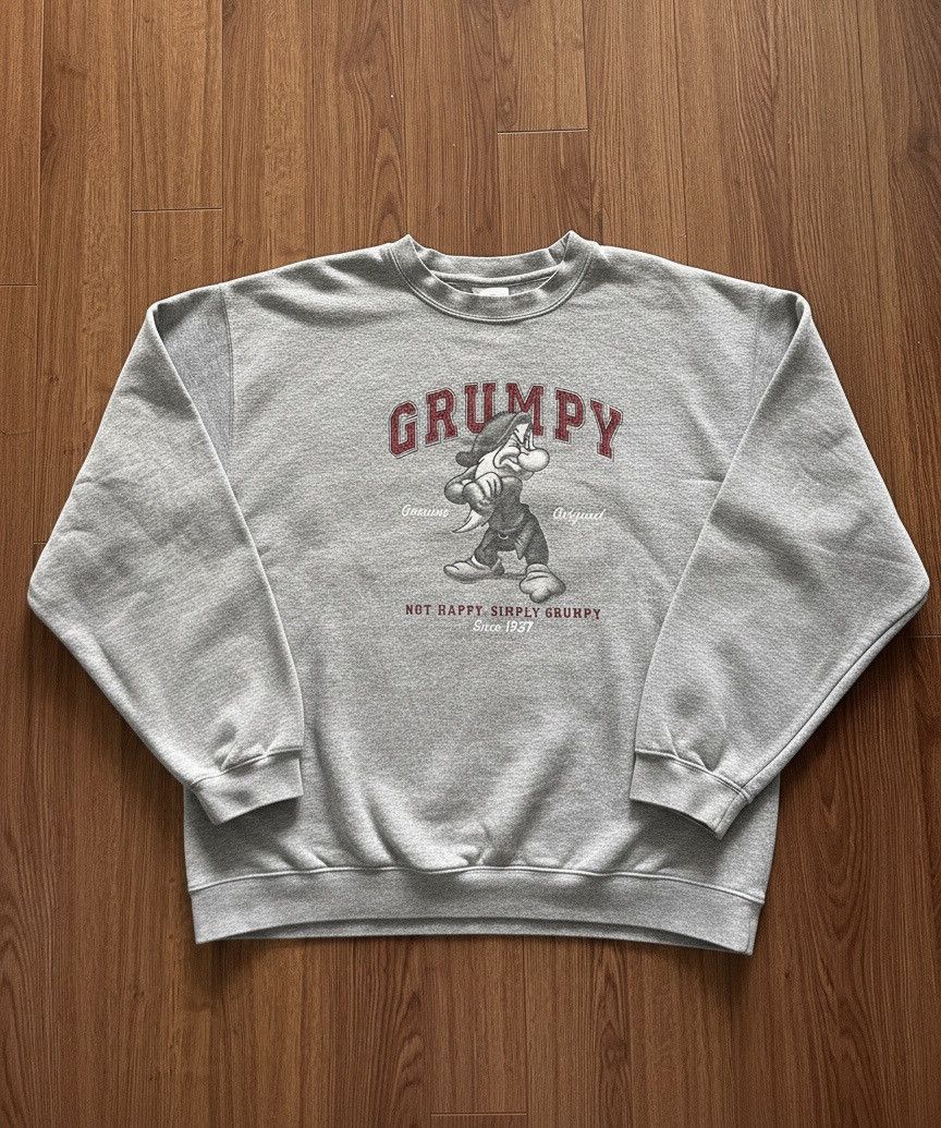 Disney Y2K Disney Tag Grumpy Cozy Gray Streetwear Crewneck Size US XL / EU 56 / 4 - 1 Thumbnail