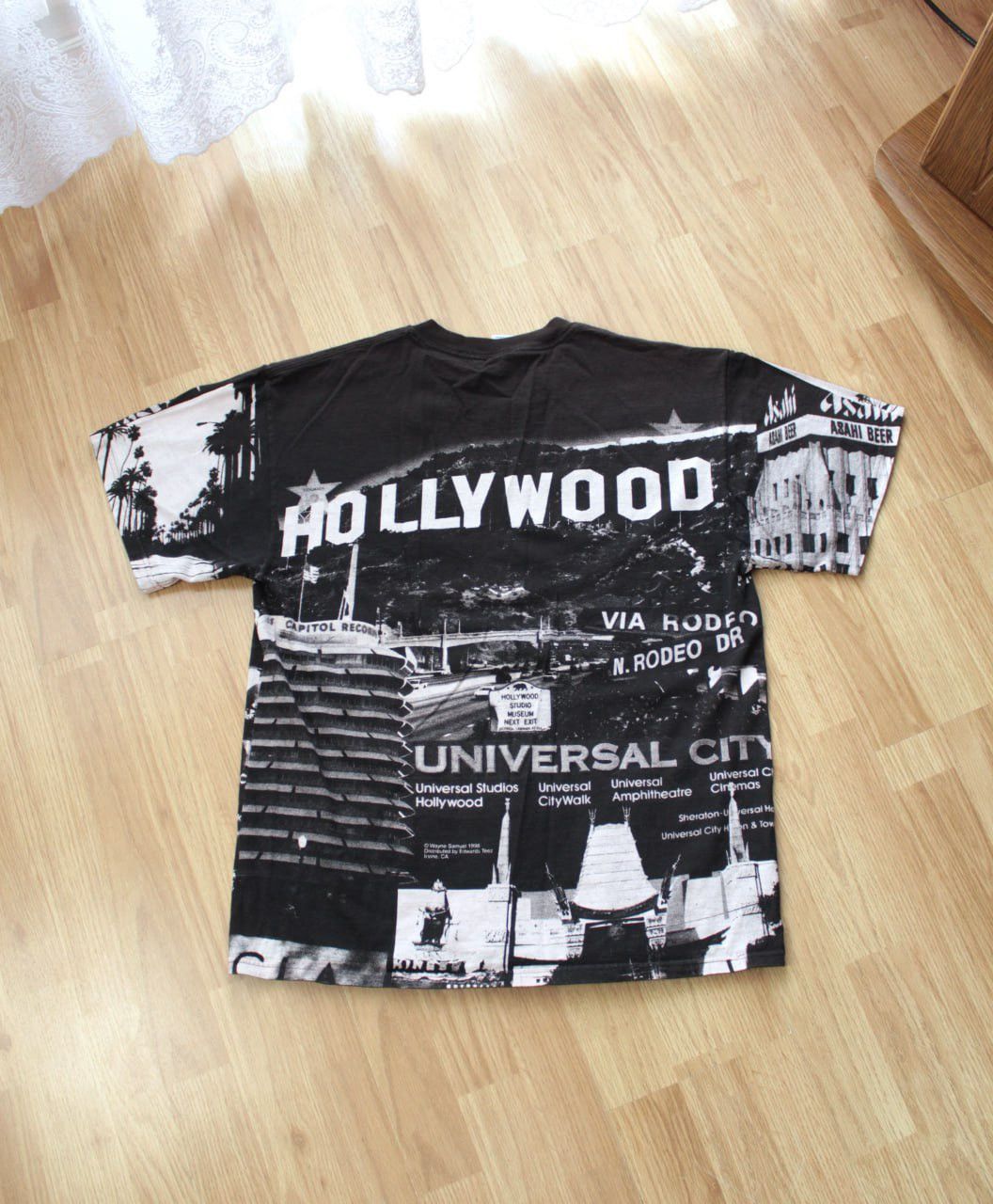 Other 🔥 VINTAGE 1996 WAYNE SAMUEL HOLLYWOOD ALL OVER PRINT T SHIRT Size US L / EU 52-54 / 3 - 4 Thumbnail
