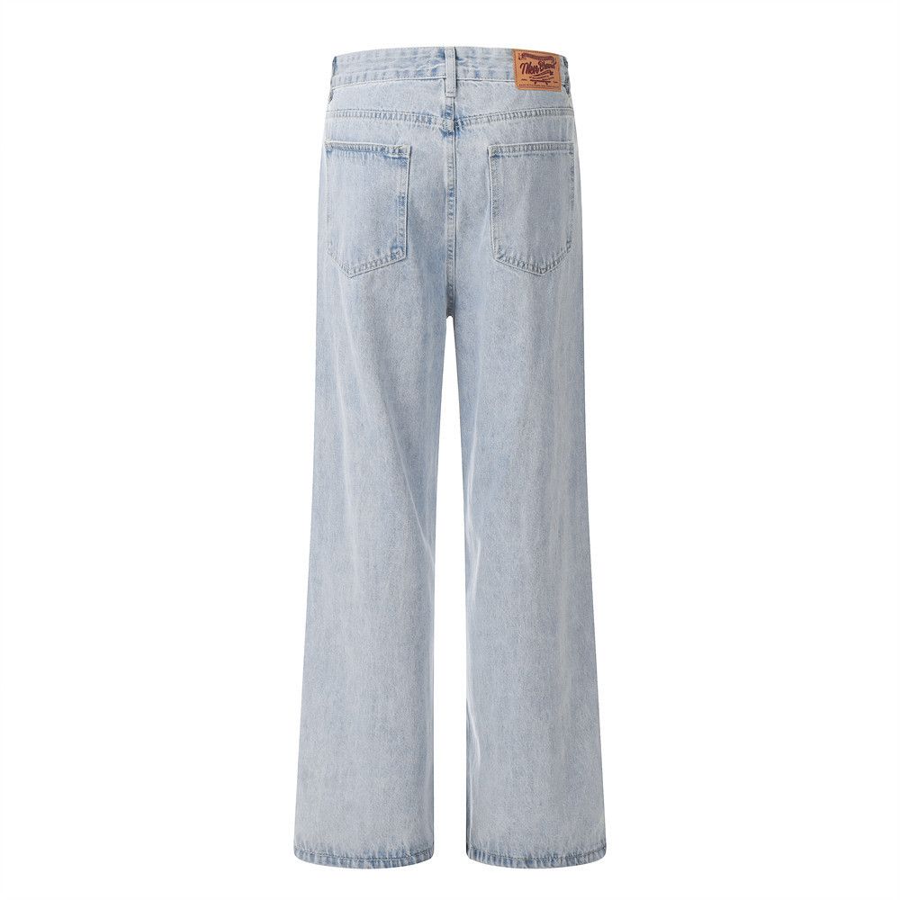 Japanese Brand × Jean Washed light trend American retro casual straight jeans Size US 34 / EU 50 - 3 Thumbnail