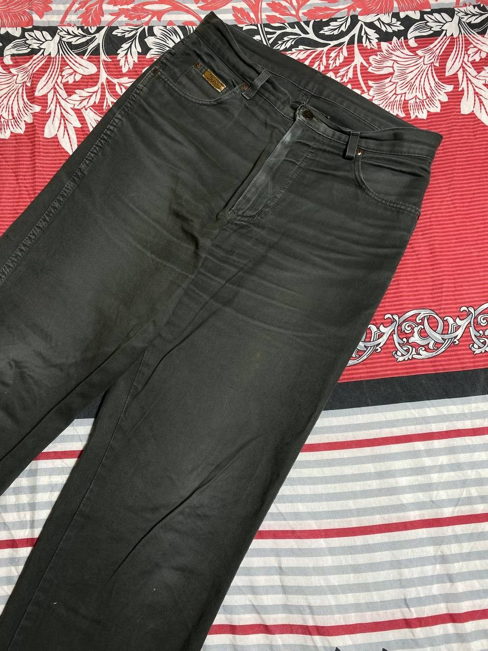 Japanese Brand × Wrangler Crazy Crash Dirty Baggy Faded Jean Japan Avant Garde Style Size US 32 / EU 48 - 6 Thumbnail