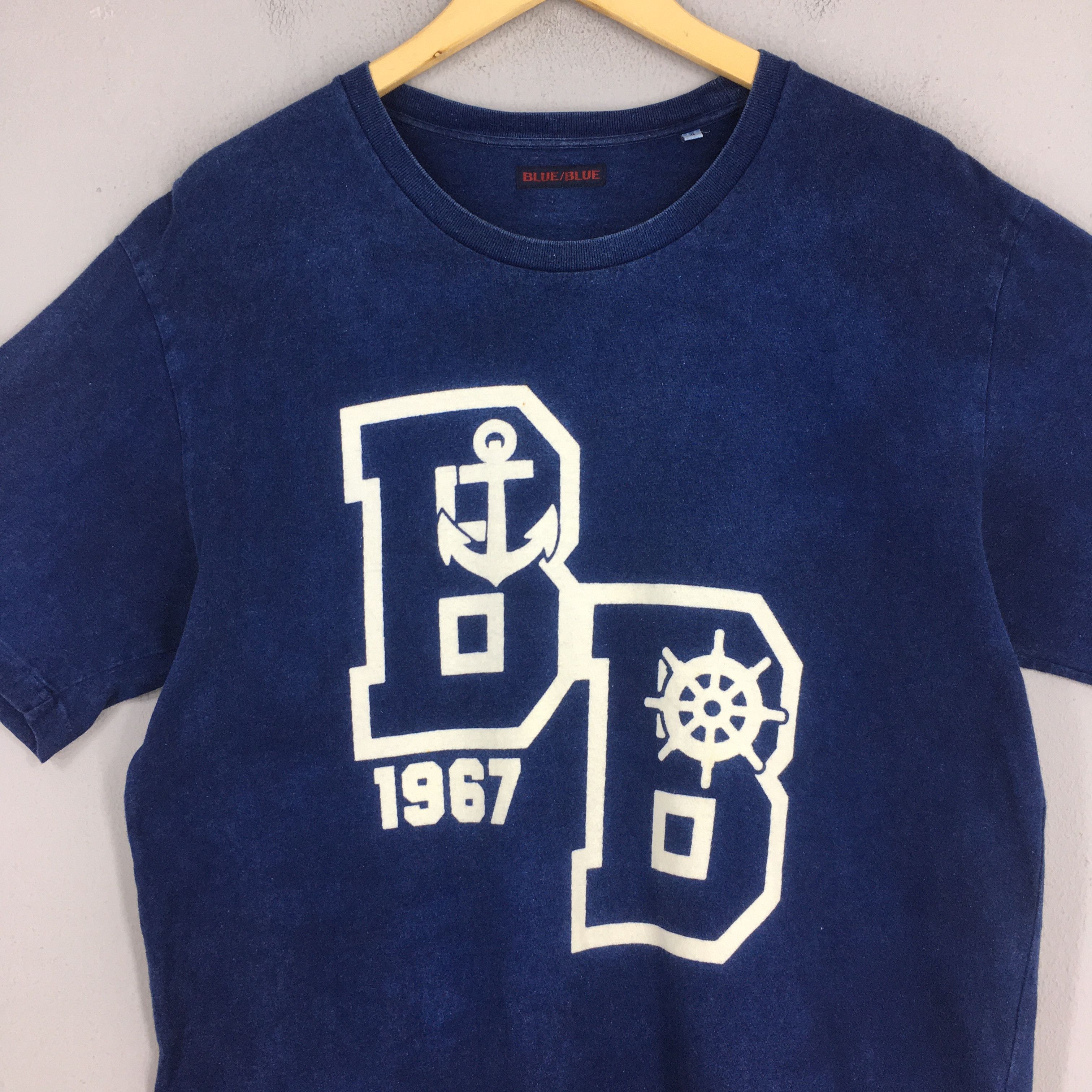 45rpm Vintage Blue Blue Japan Indigo Blue Tshirt Medium Size US M / EU 48-50 / 2 - 2 Thumbnail