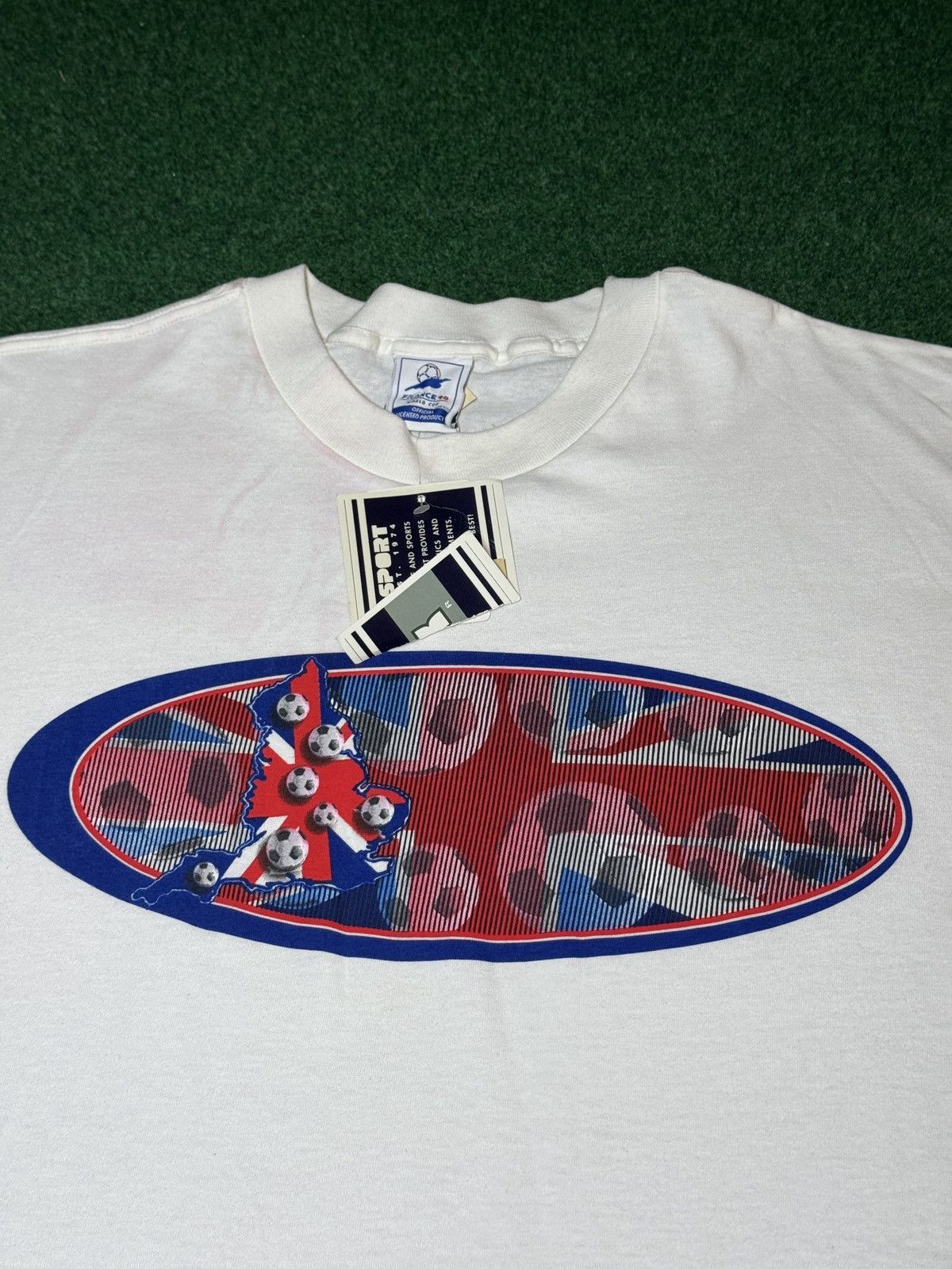 Vintage Fifa World Cup France England 90s National Team XL T Shirt Size US XL / EU 56 / 4 - 2 Thumbnail