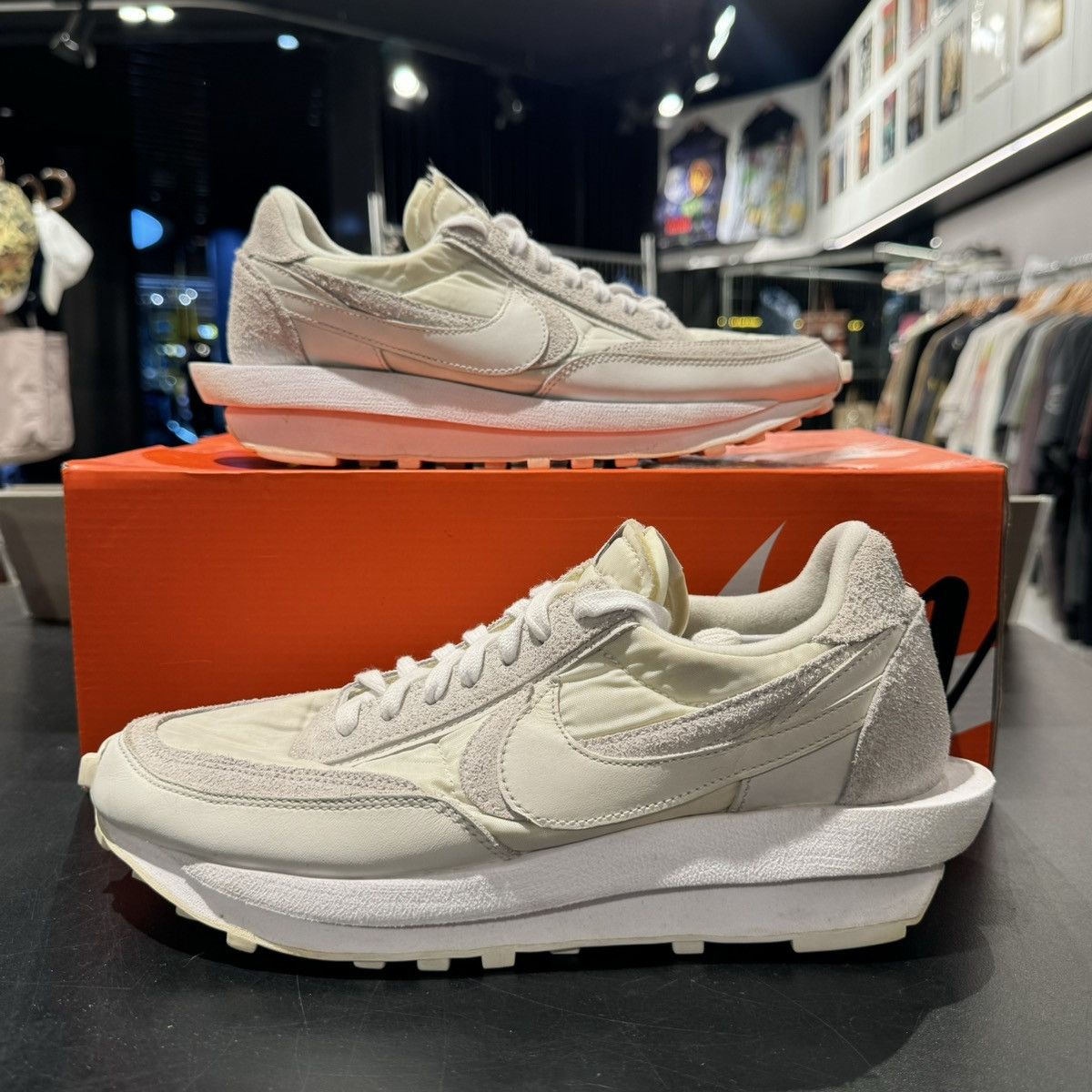 Nike × Sacai Nike Sacai LD Waffle White Nylon Size US 10 / EU 43 - 2 Thumbnail
