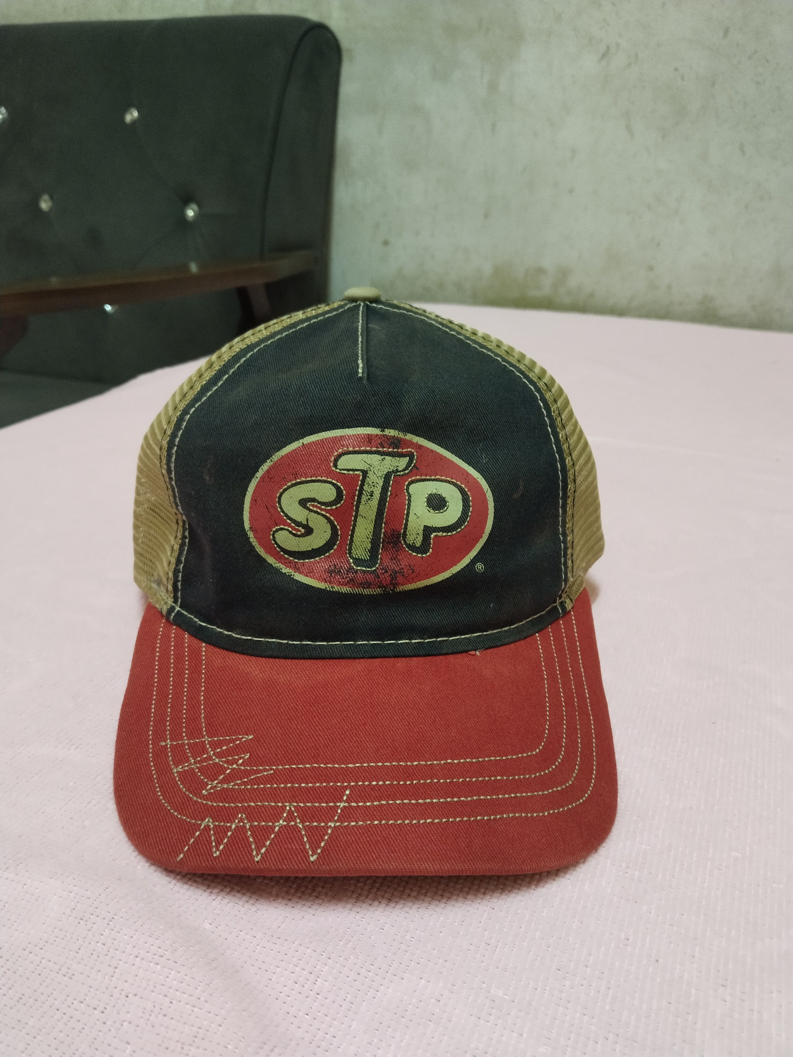 Vintage RARE STP RACING TRUCKER HAT Size ONE SIZE - 1 Thumbnail