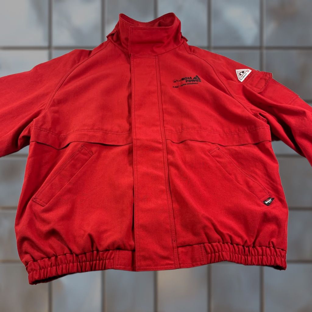 Vintage Bulwark Jacket Mens 2XL Red Flame Resistant Full Zip Workwear Size US XXL / EU 58 / 5 - 1 Thumbnail