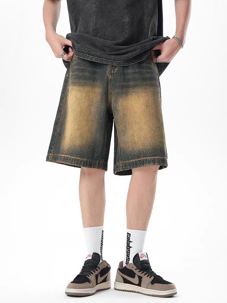 Japanese Brand × Vintage Washed vintage baggy denim shorts Size US 32 / EU 48 - 1 Thumbnail