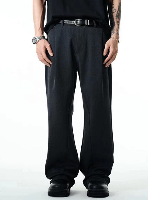 Japanese Brand × Jean Black casual straight loose high waist versatile trousers Size US 32 / EU 48 - 1 Thumbnail
