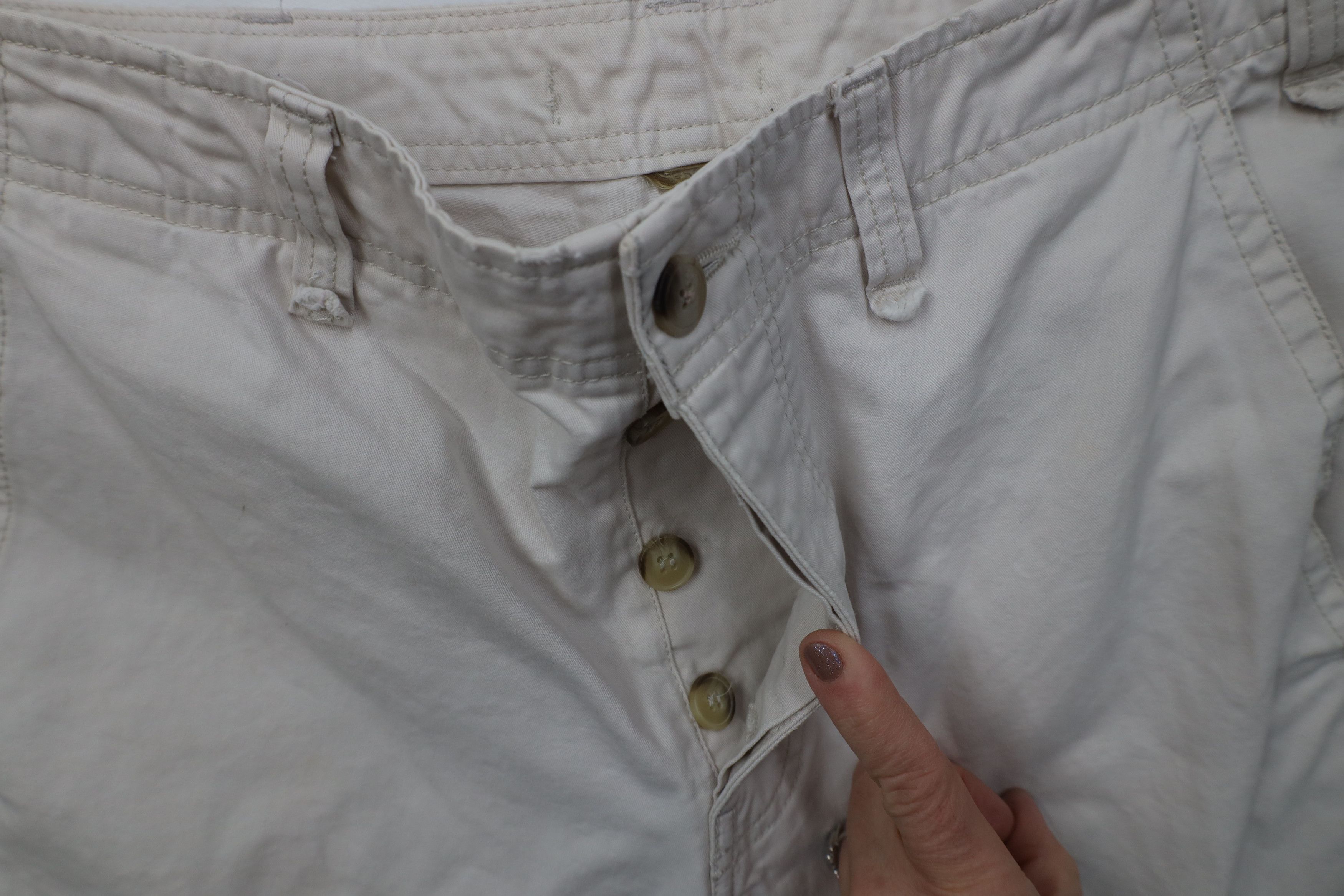 Vintage Vintage 90s Y2K Streetwear Fly Wide Leg Cargo Pants Beige Size US 32 / EU 48 - 7 Thumbnail
