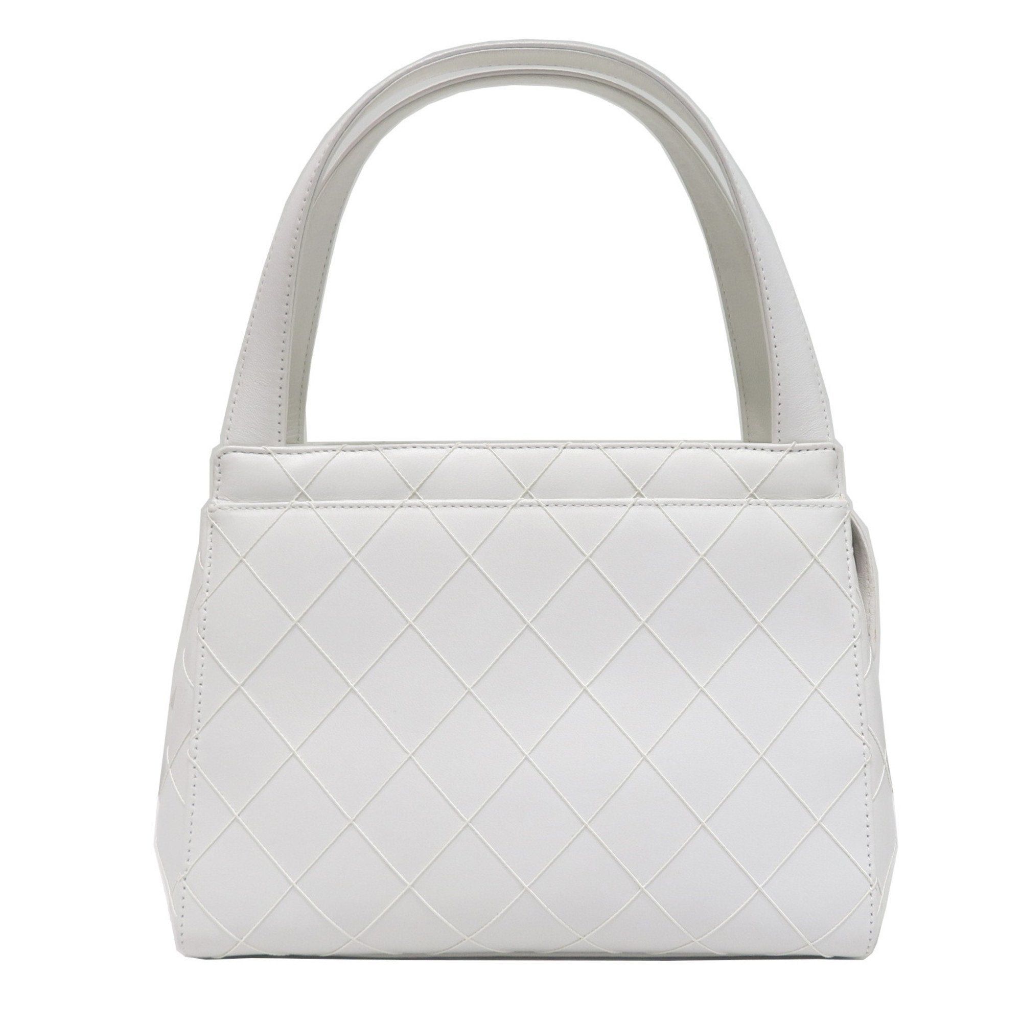 image of Chanel Bicolore Handbag White Leather Women's Men's