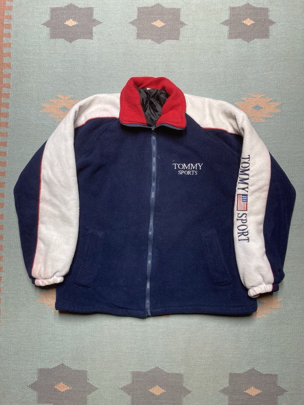 Tommy Hilfiger × Vintage Vintage Tommy Hilfiger fleece bomber jacket Tommy sports XL Size US XL / EU 56 / 4 - 3 Thumbnail