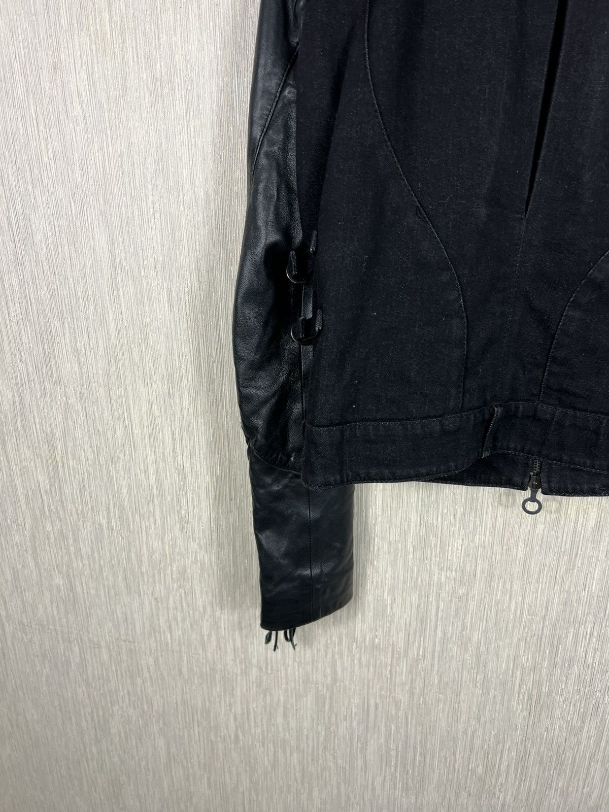 Diesel Black Gold Archive Diesel black gold denim leather jacket ties sleeves Size S / US 4 / IT 40 - 16 Thumbnail
