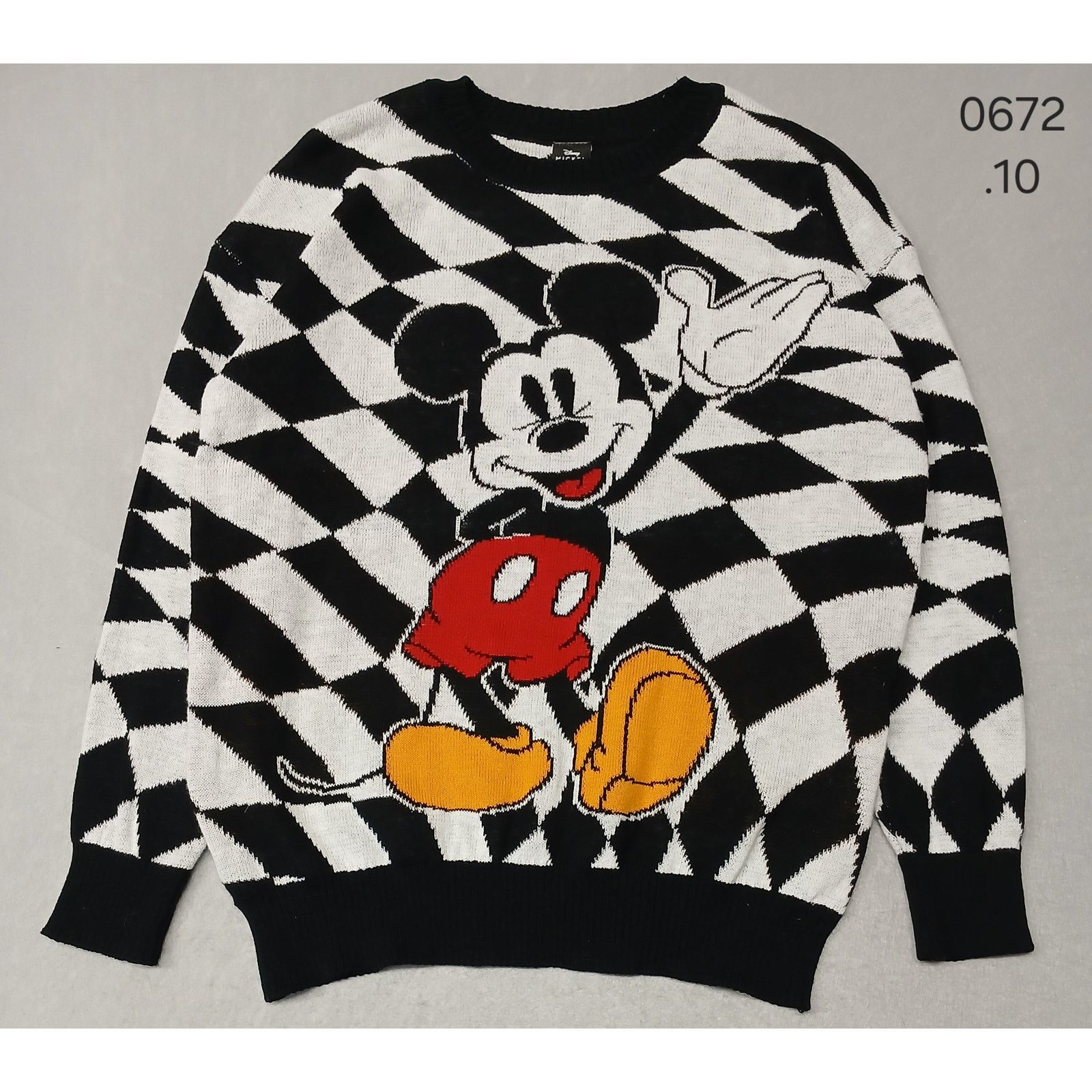 Disney Disney (Medium) Mickey Mouse Knitted Multicolor Sweater Size US M / EU 48-50 / 2 - 1 Thumbnail
